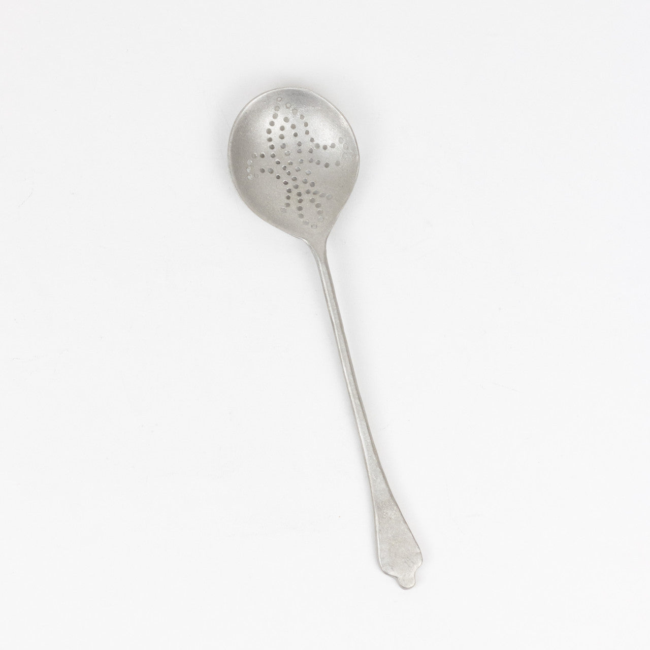 Perforated Pewter Serving Spoon