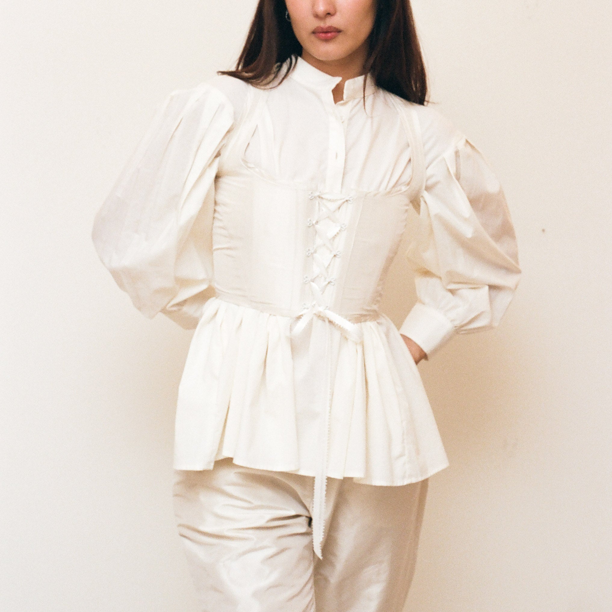 Ivory Taffeta Corset