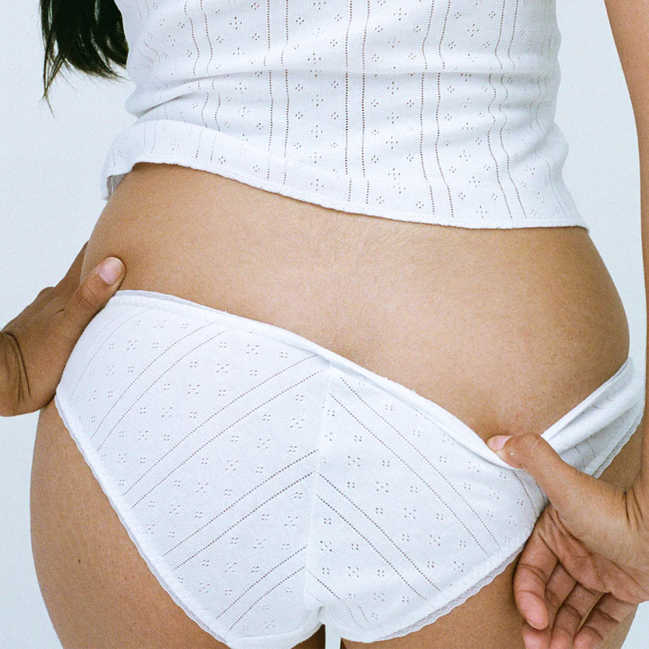 Cou Cou White Low-Rise Underwear