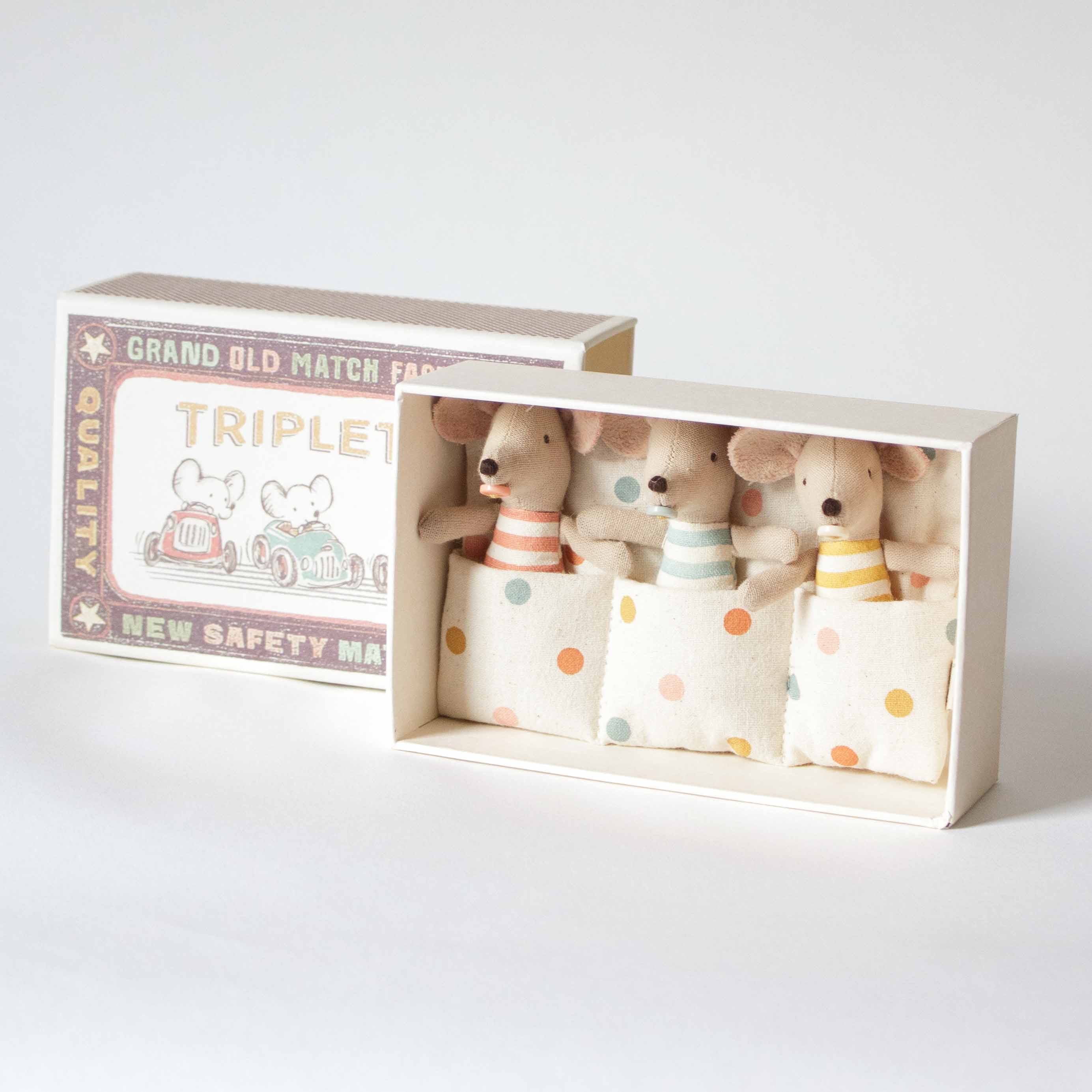 Maileg Baby Triplets in a Box