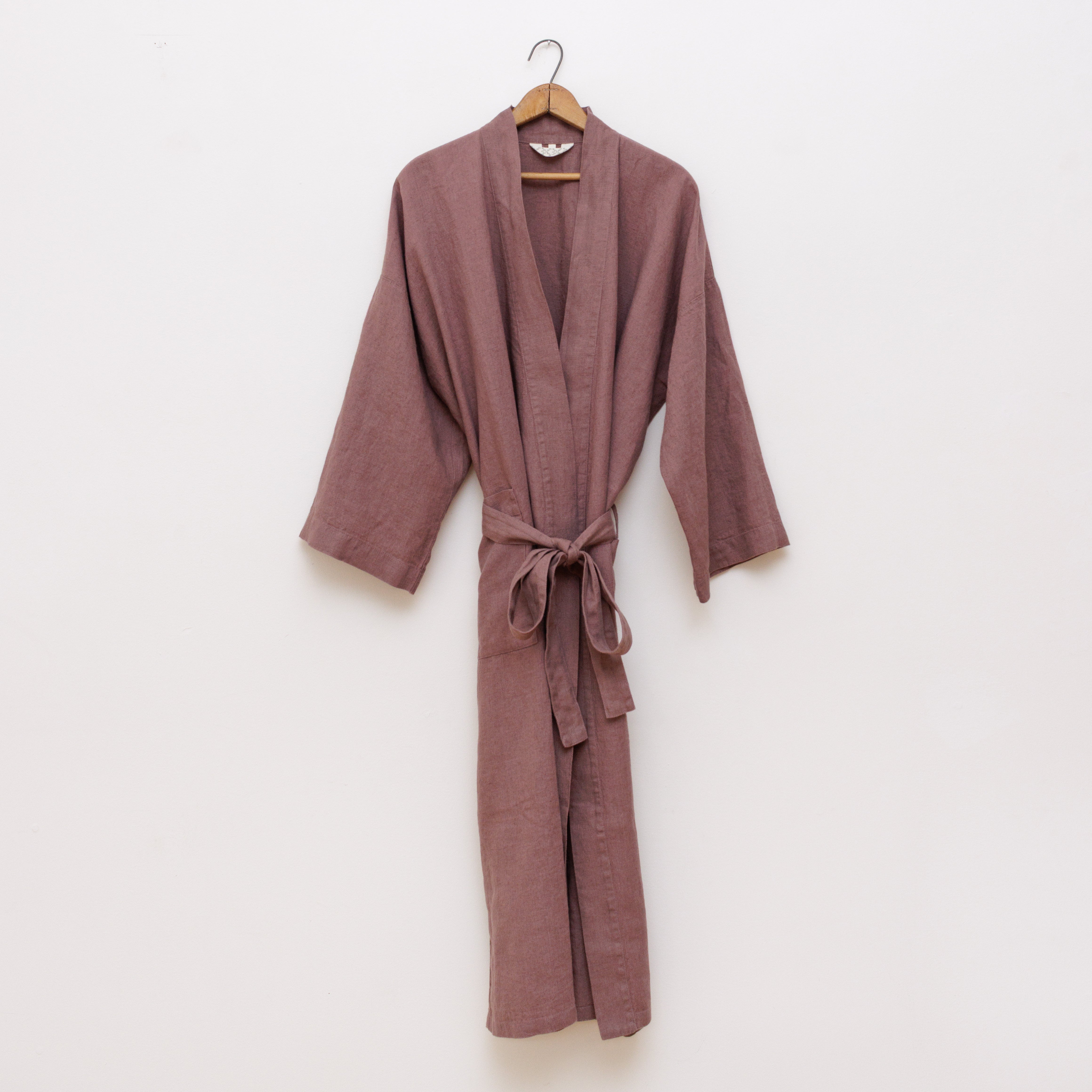 Plum Linen Robe Medium Plum Linen Robe Medium