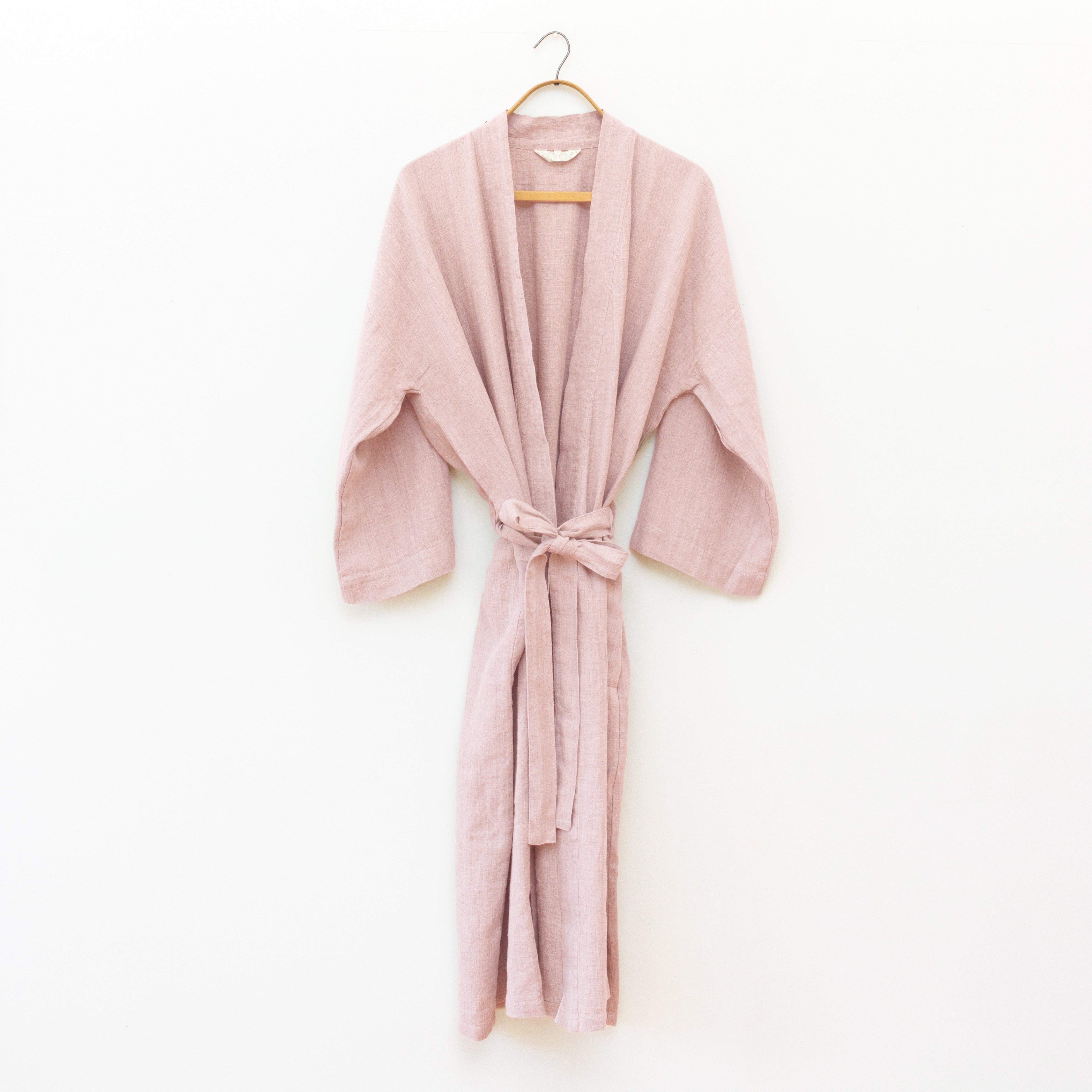 Linen Robe, Misty Rose