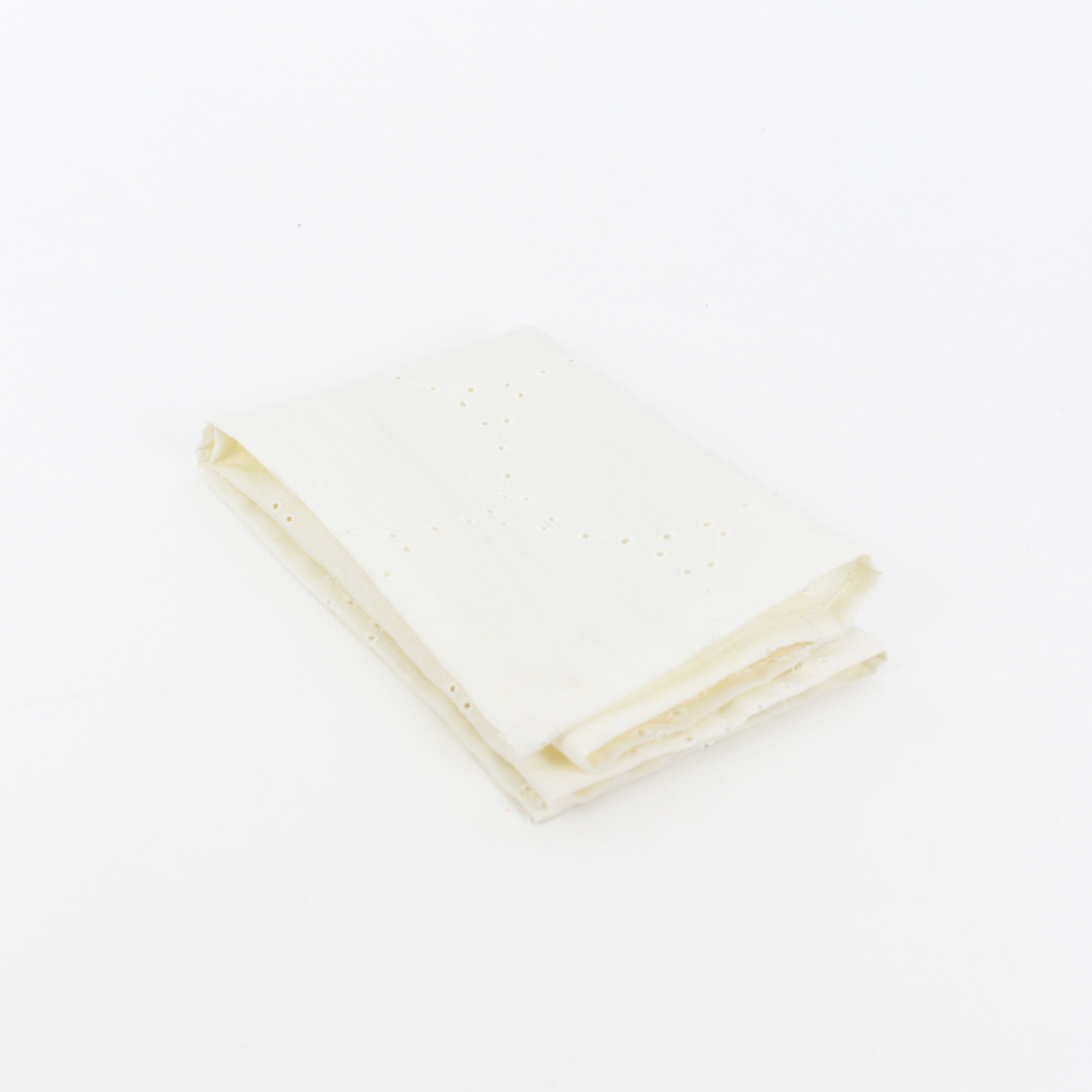 White Eyelet French Linen Napkin