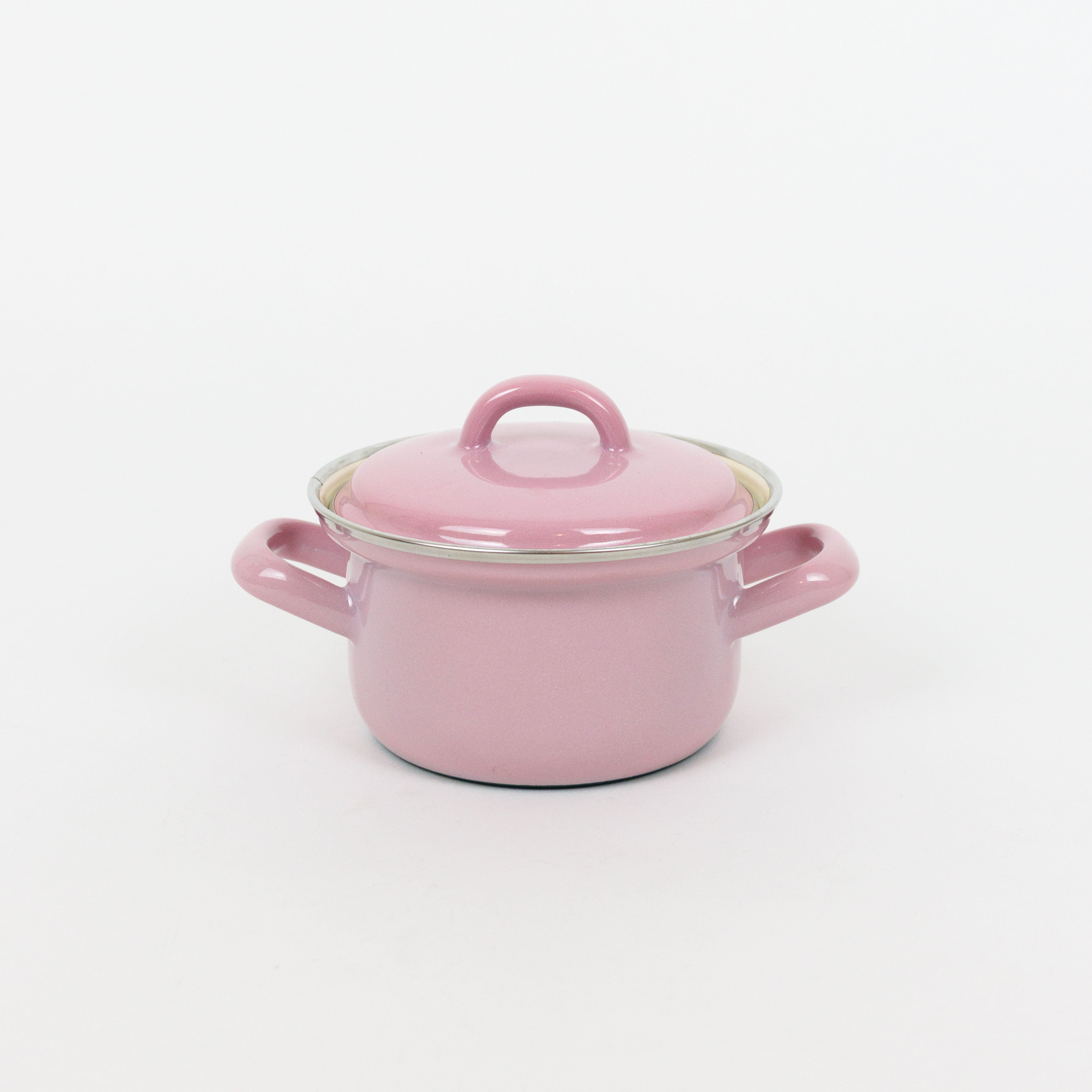 Pink Enamel Casserole Pot
