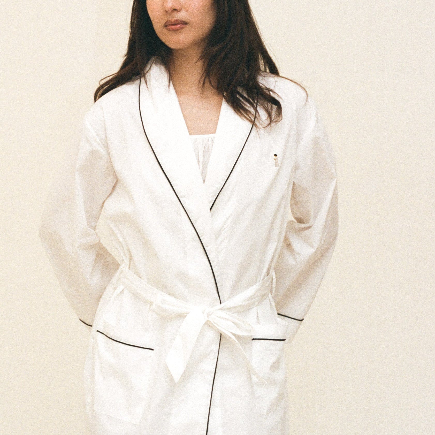 Piped Cotton Robe