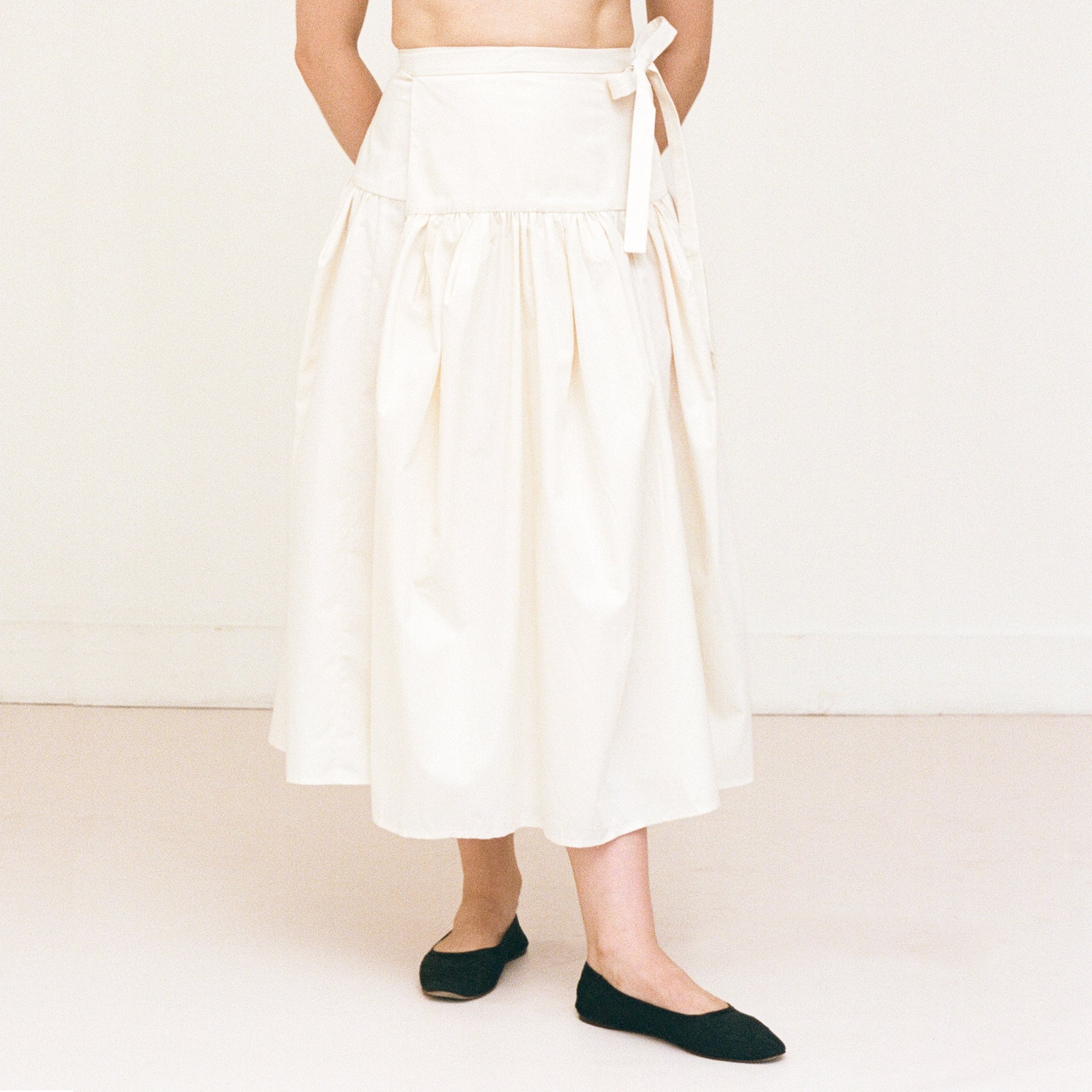 Batiste Cotton Wrap Skirt