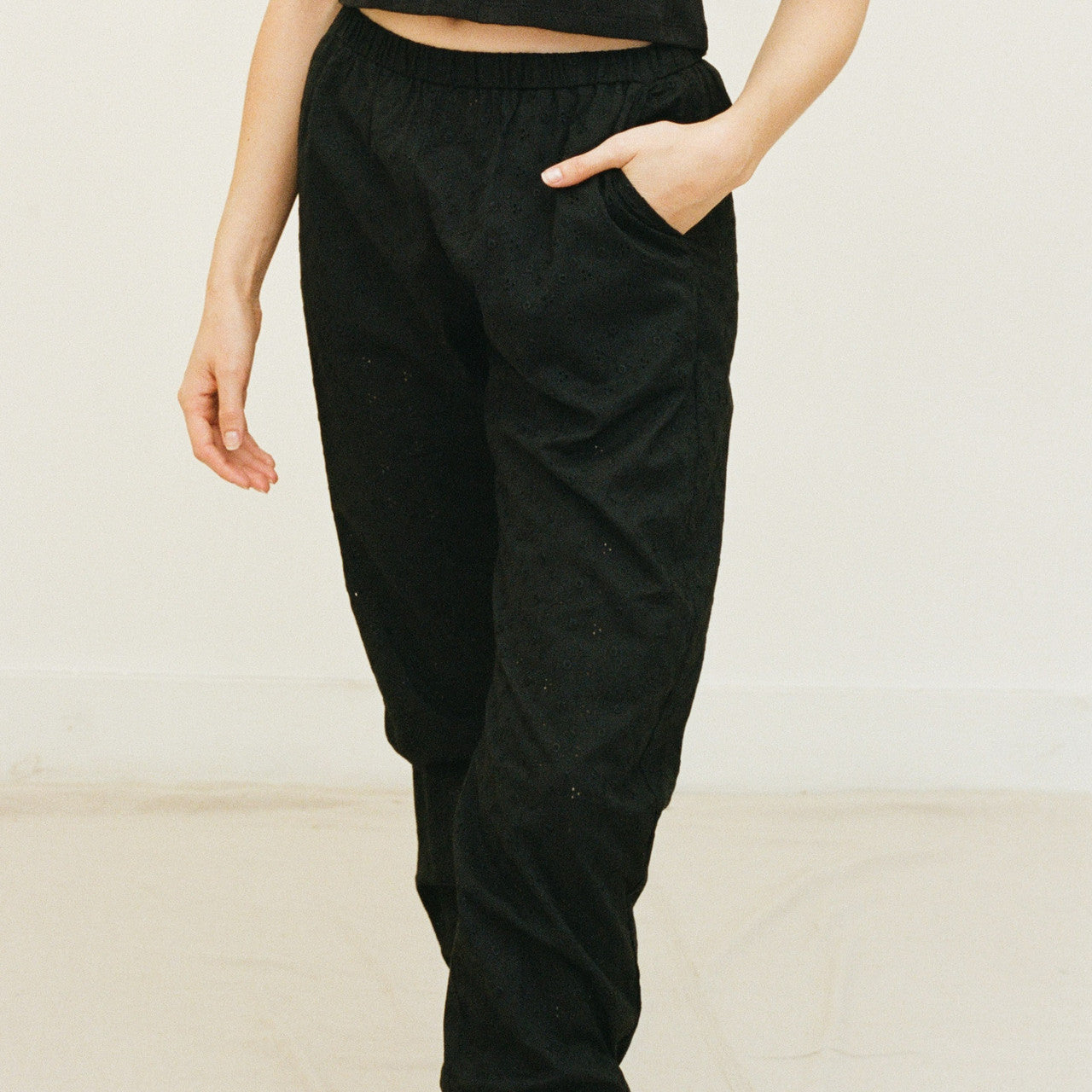 Embroidered Eyelet Bloomer Pants