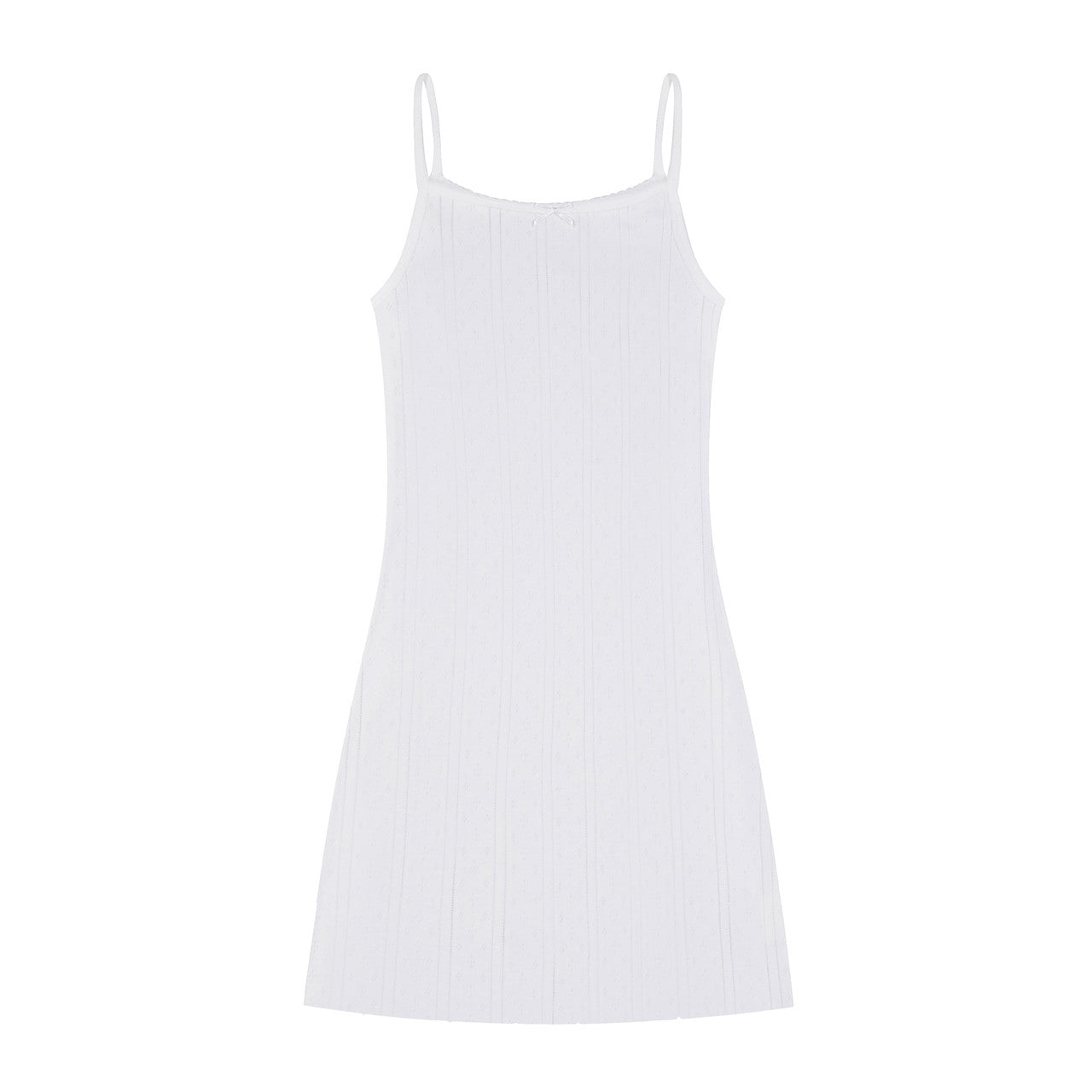 Cou Cou White Picot Trim Dress