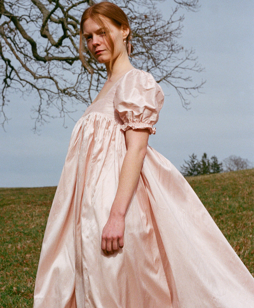 Petal Silk Tie-Back Dress Medium Petal Silk Tie-Back Dress Medium