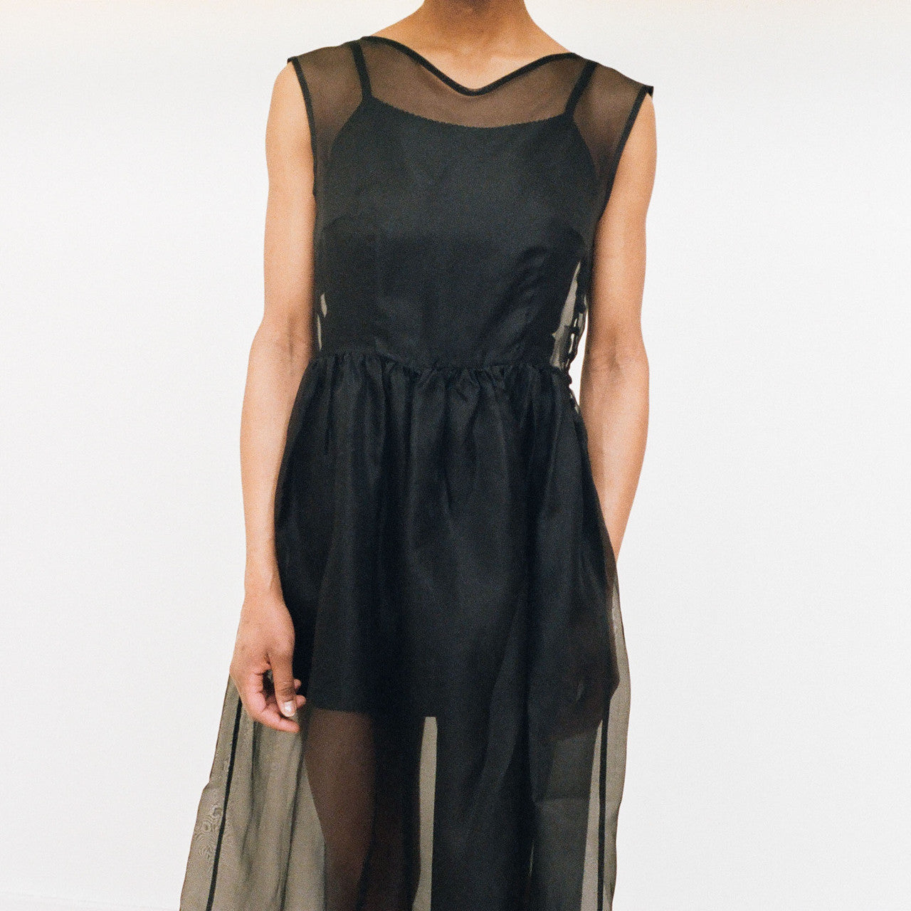 Black Organza Ghost Dress