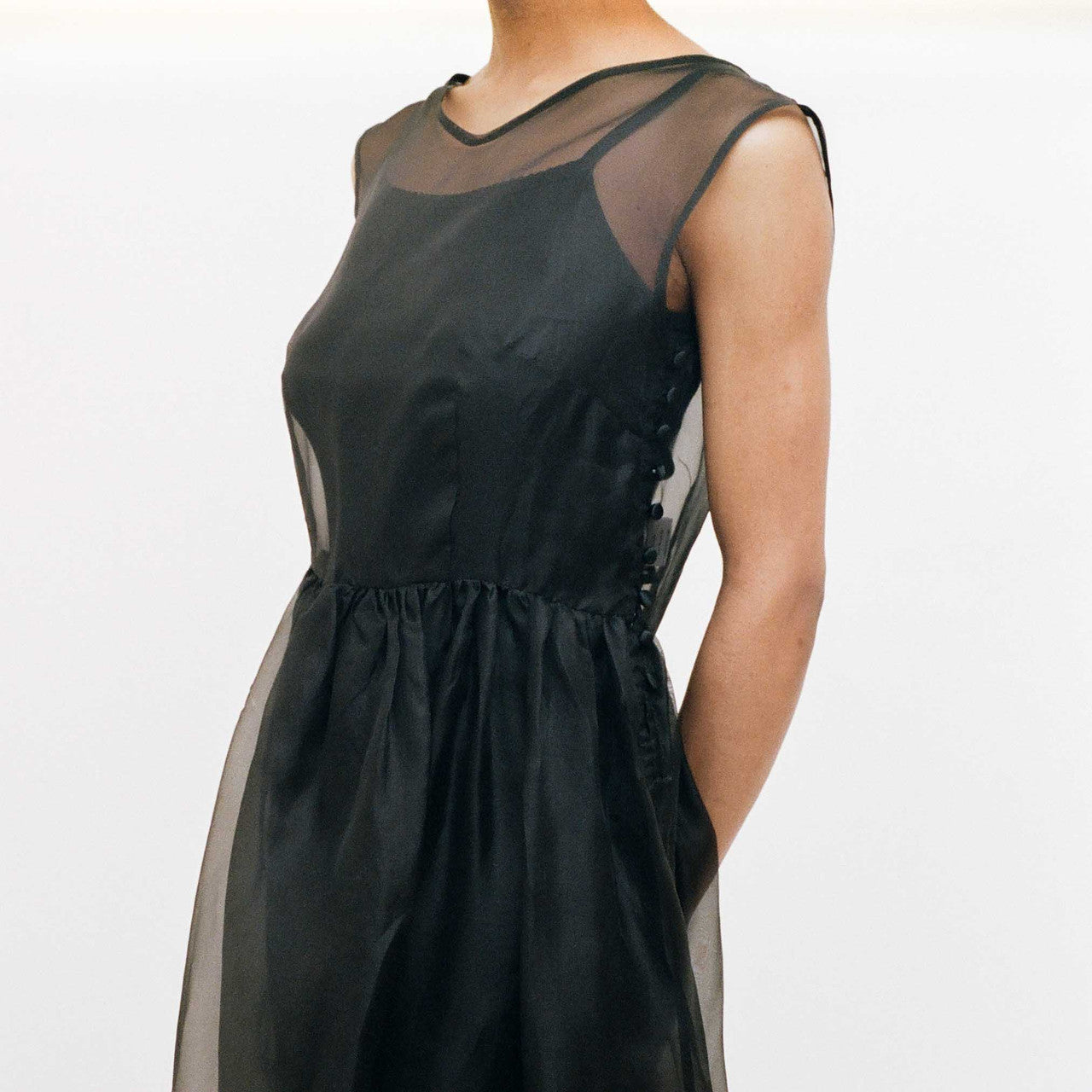 Black Organza Ghost Dress