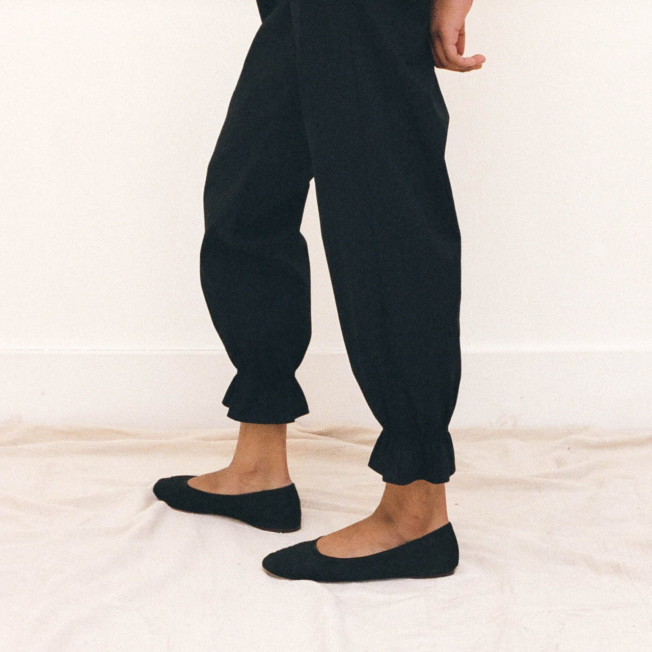 Black Cotton Bloomer Pants