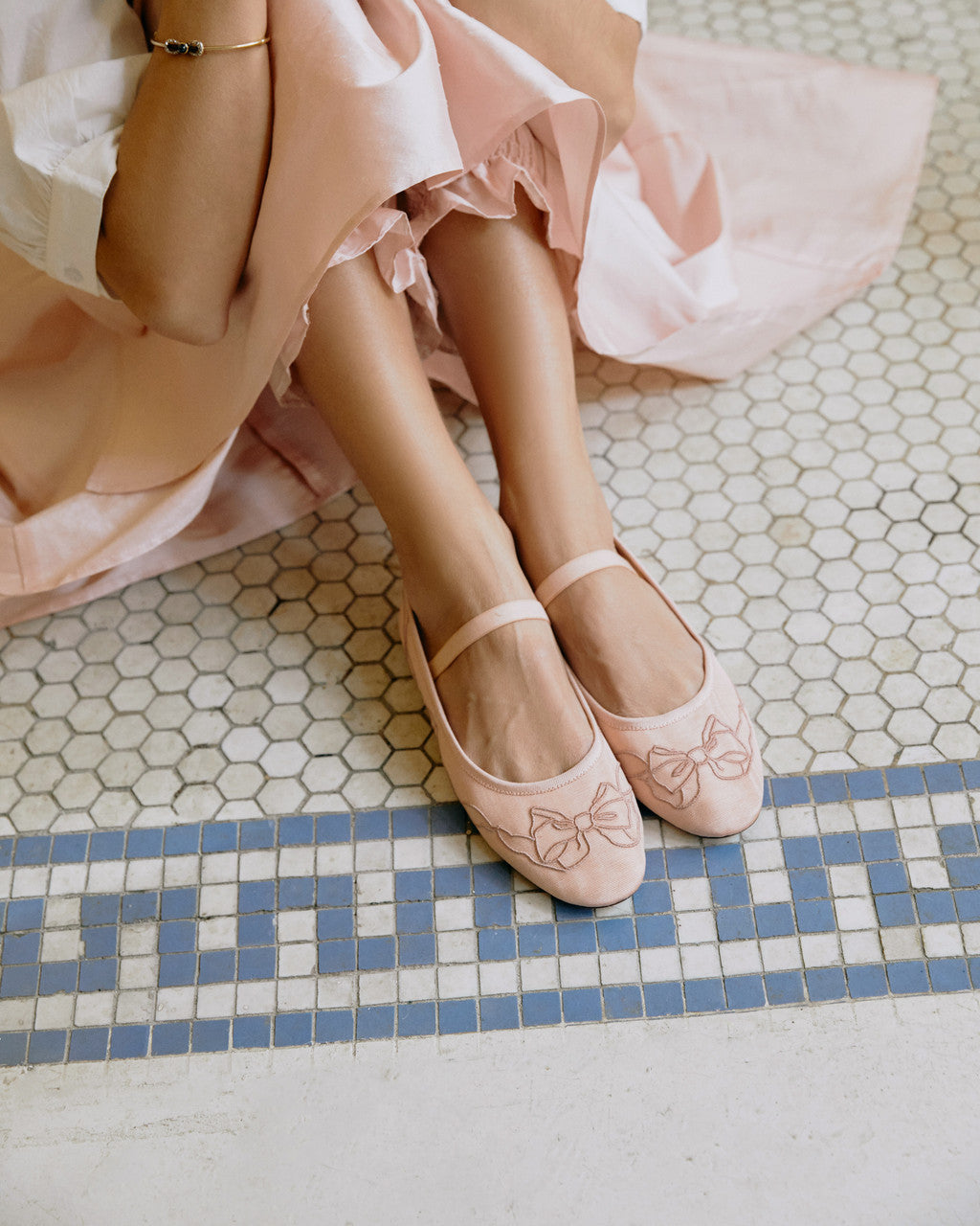 Embroidered Bow Ballet Flat by Salter House & Loeffler Randall