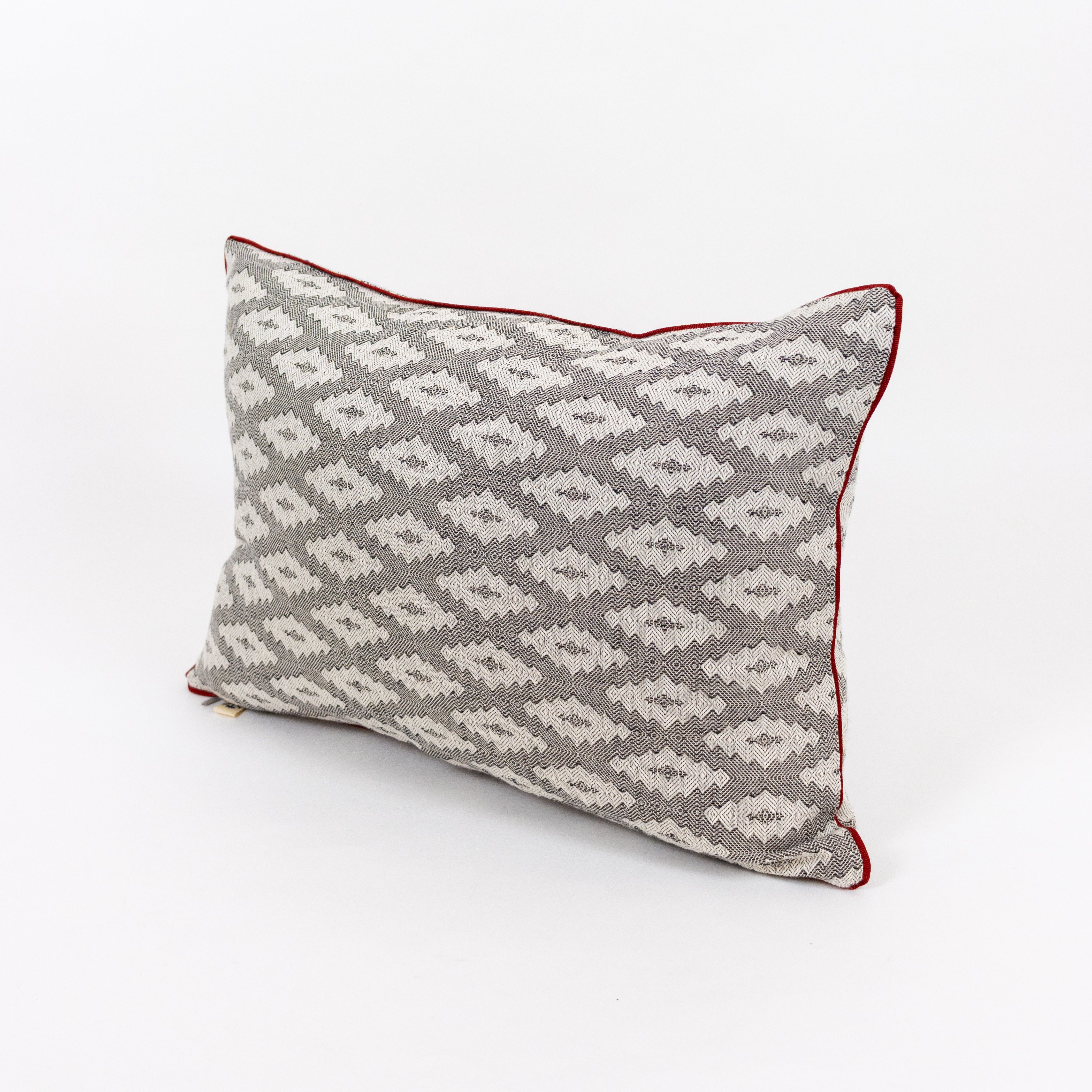 Grey Jacquard Woven Cushion