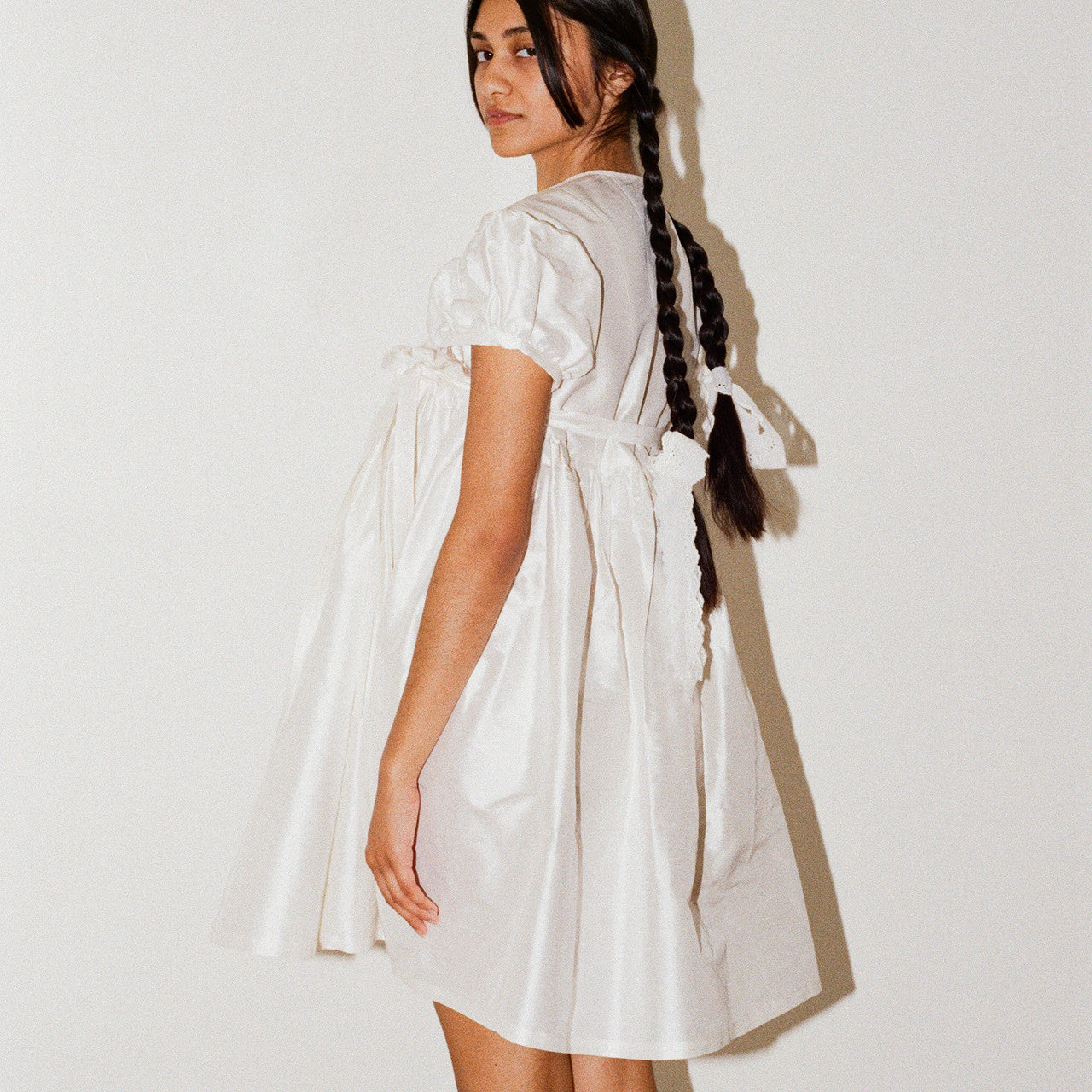 Ivory Silk Wrap Dress Small (Available) Ivory Silk Wrap Dress Small (Available)