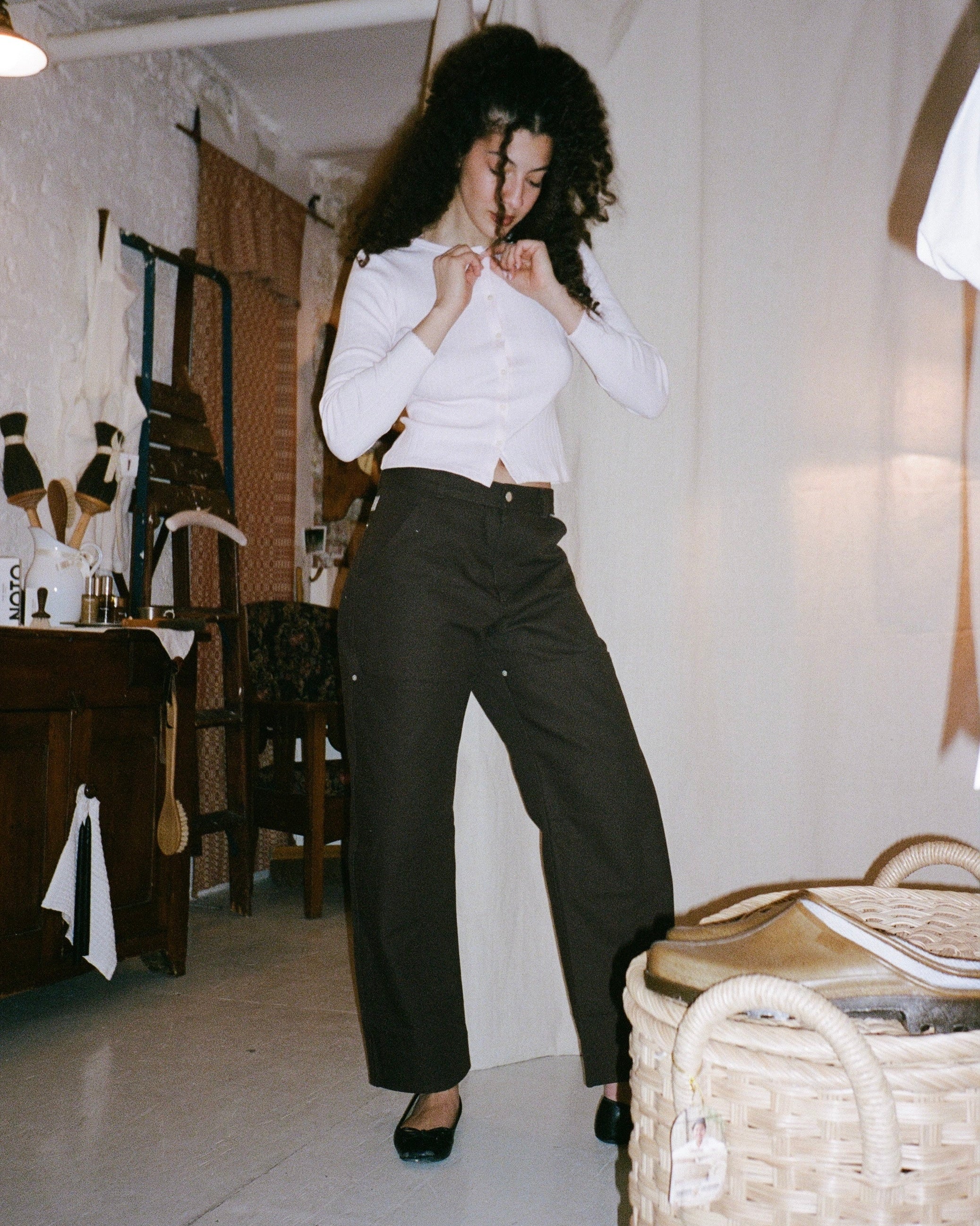 Deep-Pocket Work Pants, Cocoa