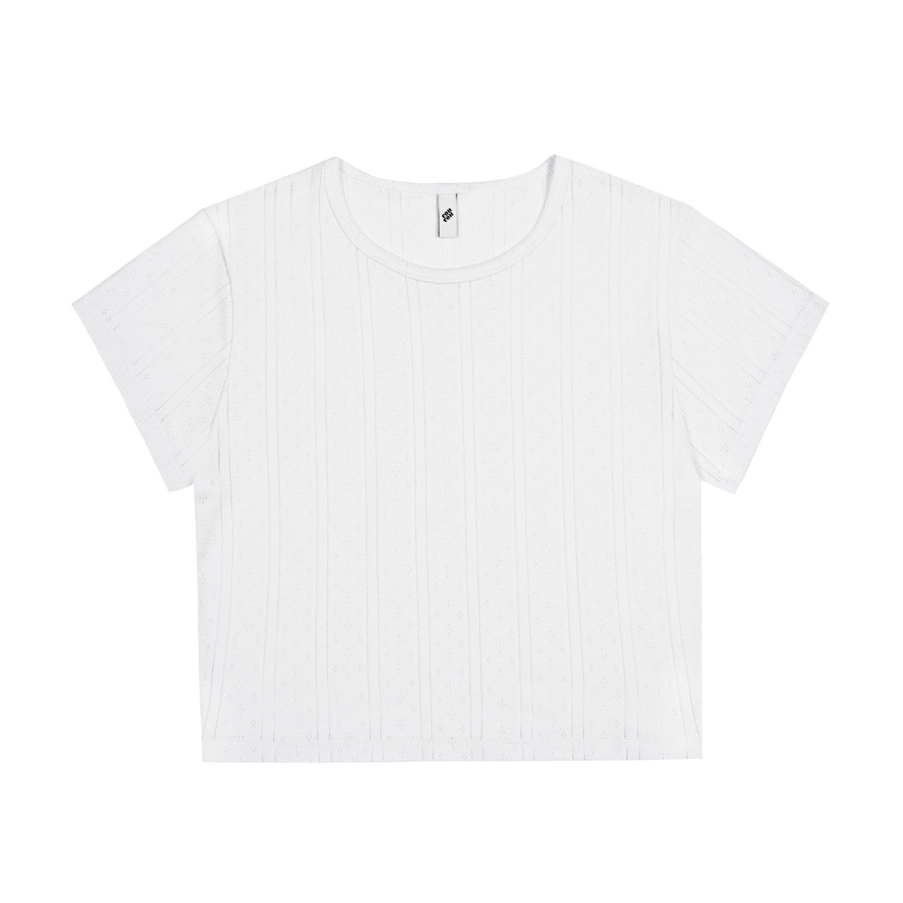 Cou Cou White Baby Tee Pointelle