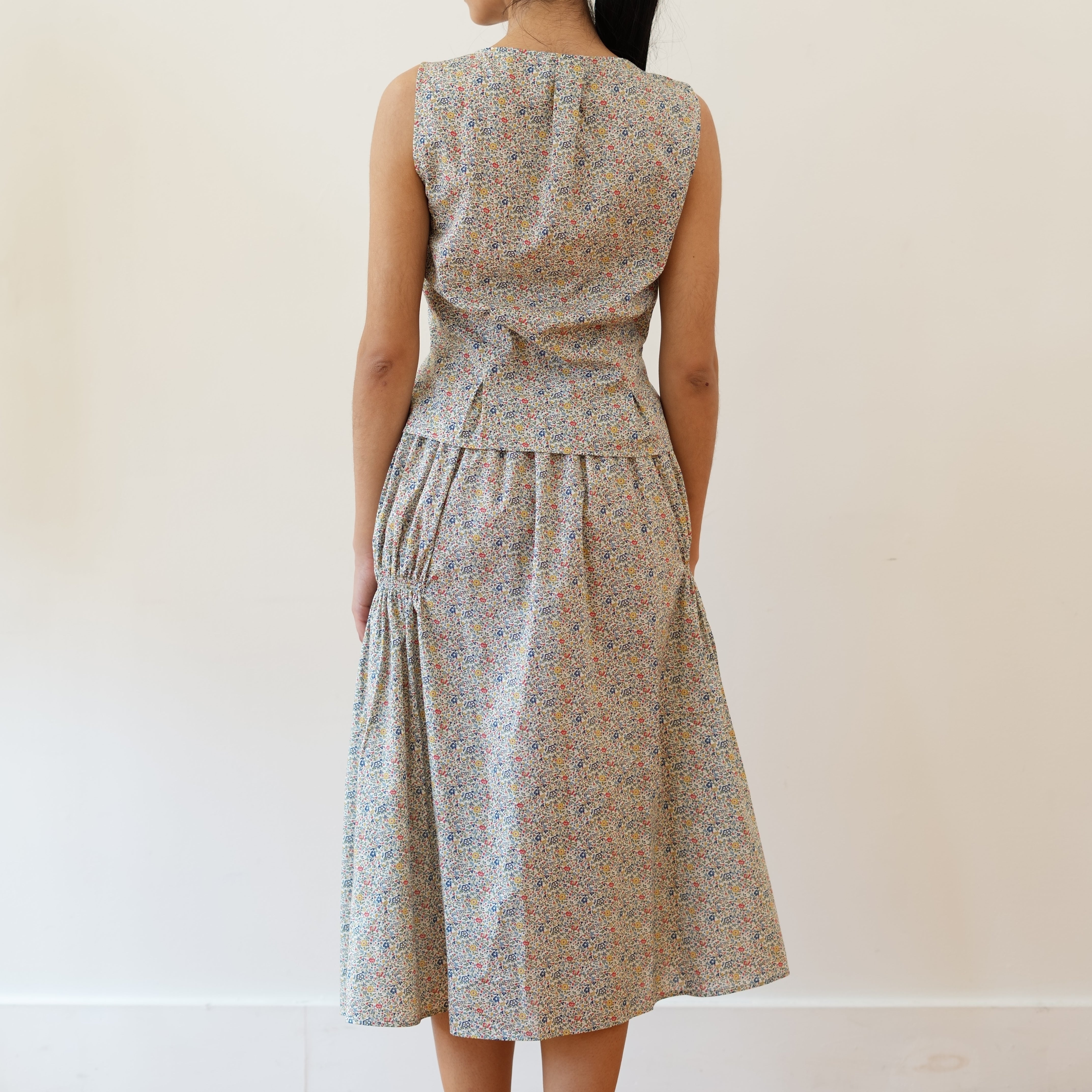 Sleeveless Buttondown Shirt, Liberty Floral