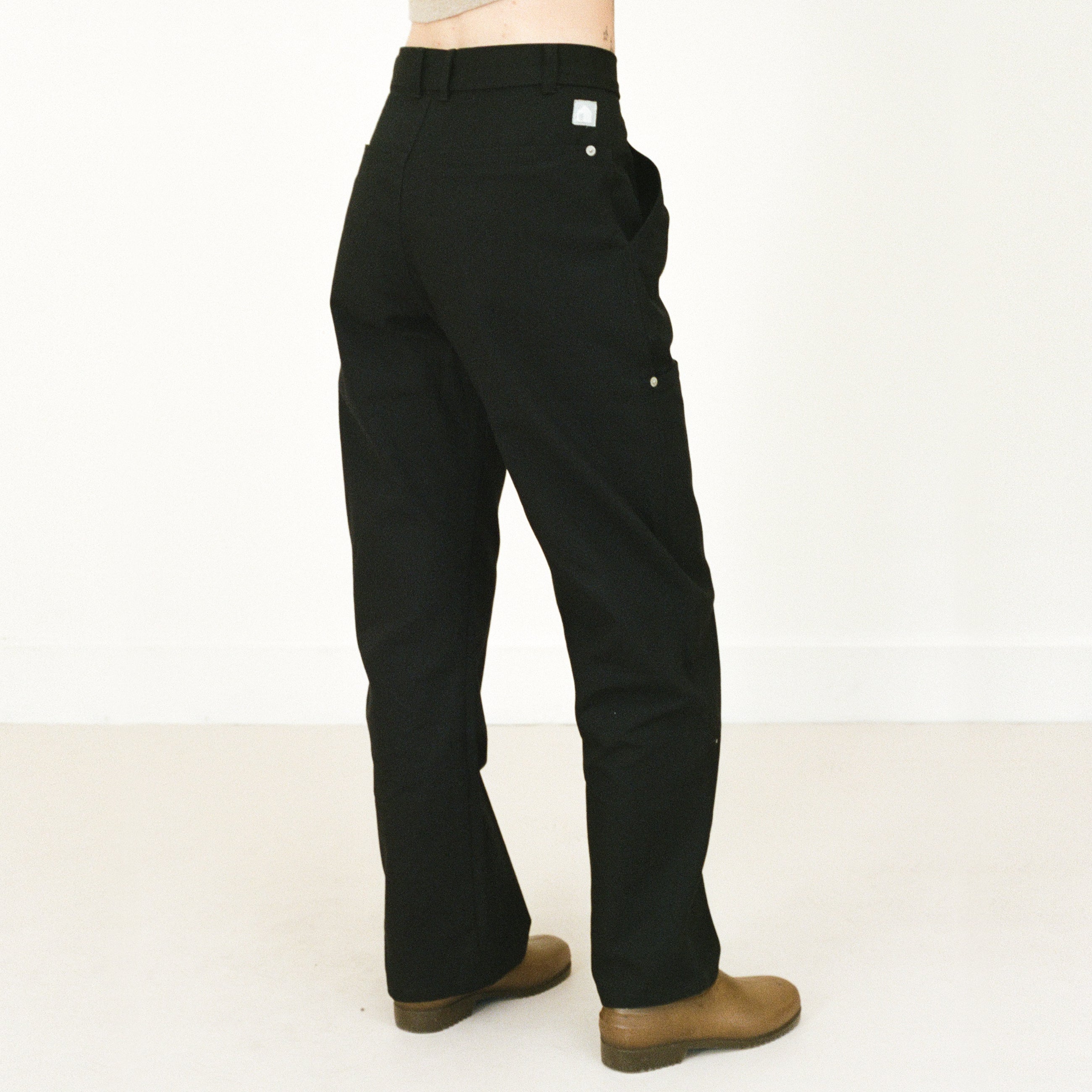 Black Deep-Pocket Work Pants
