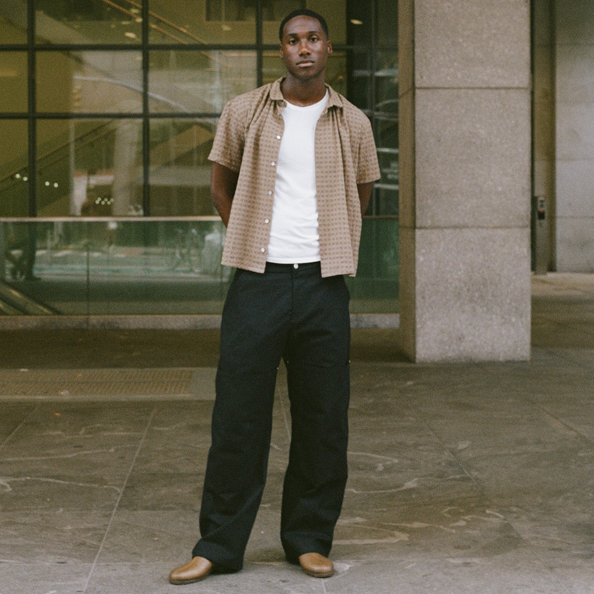 Black Deep-Pocket Work Pants