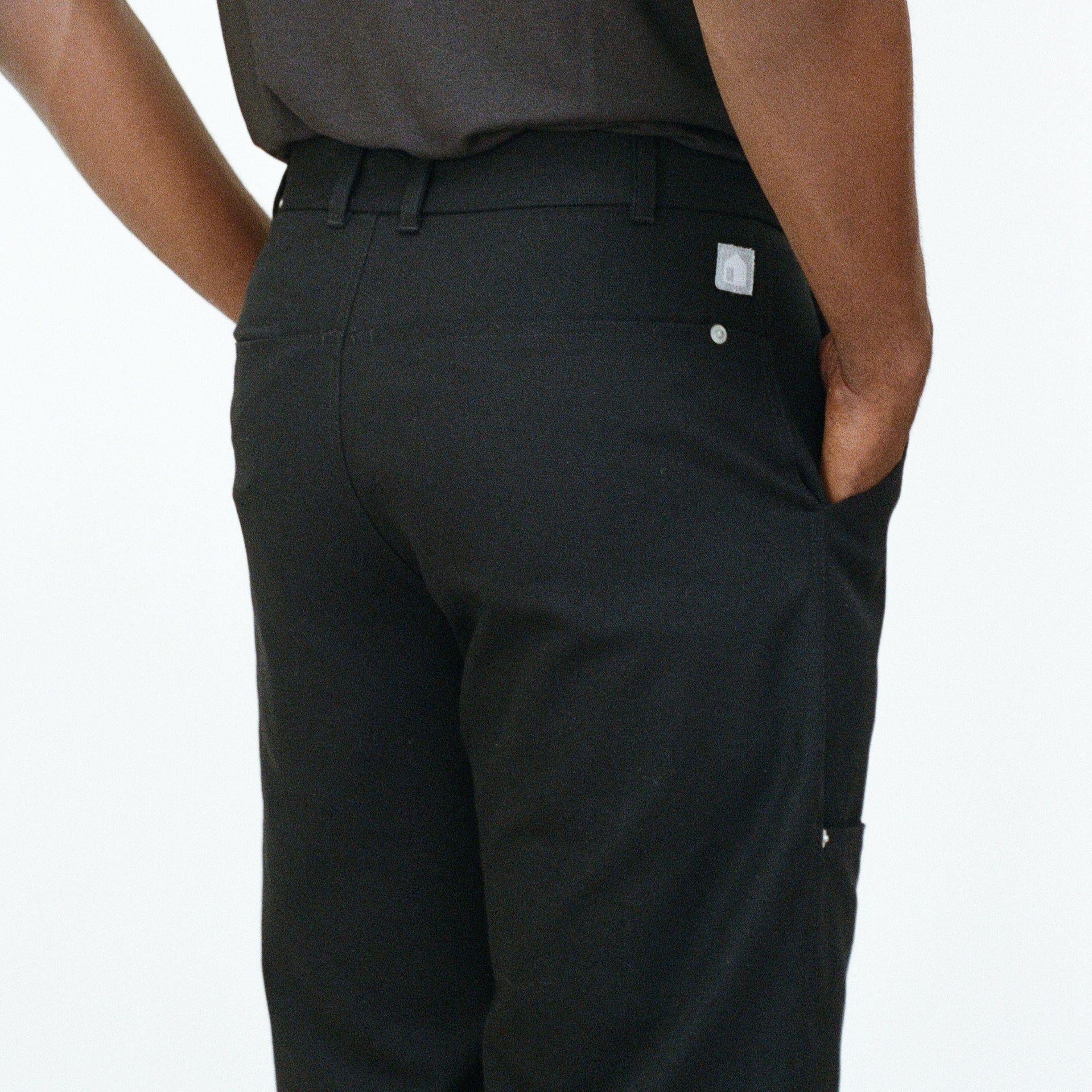 Black Deep-Pocket Work Pants