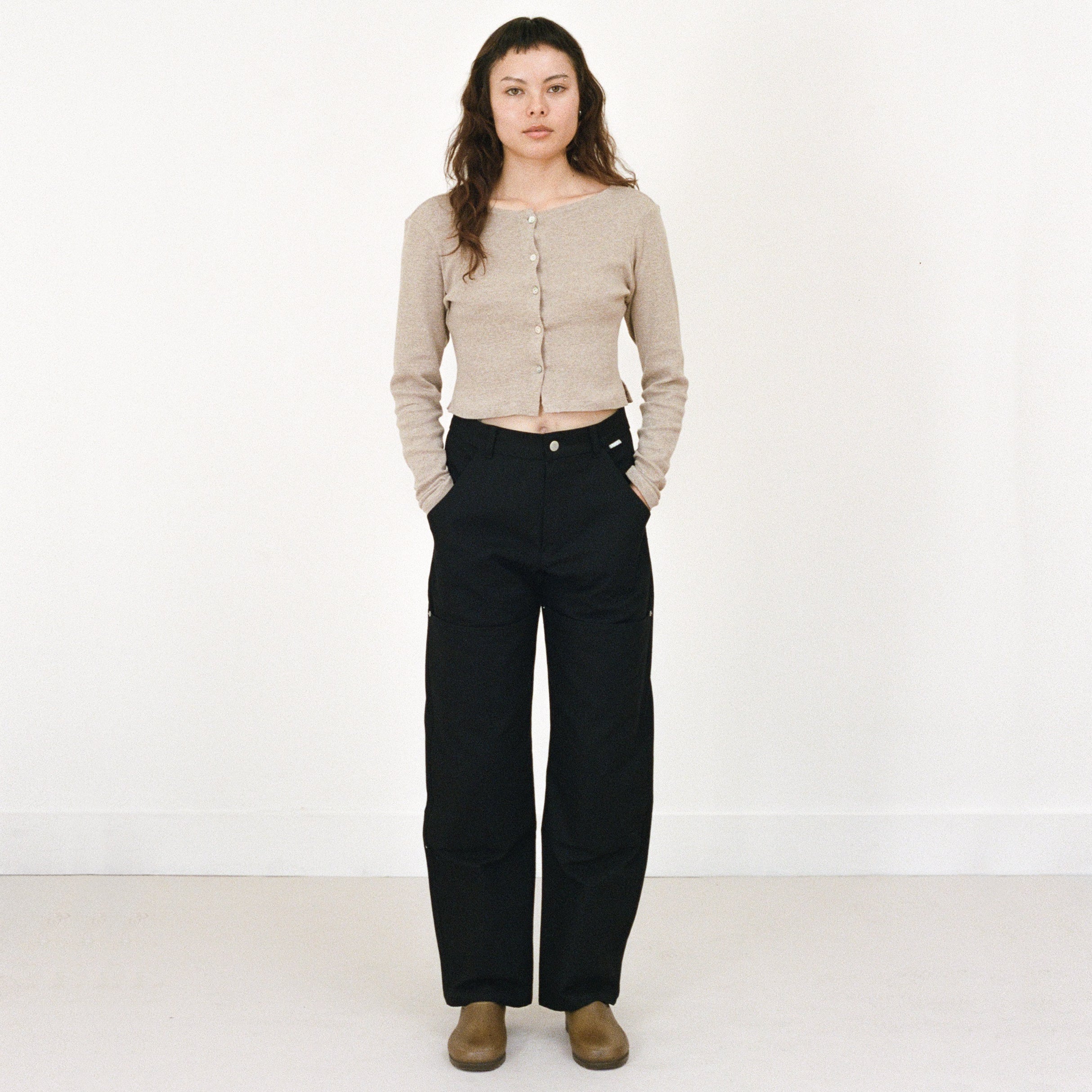 Black Deep-Pocket Work Pants