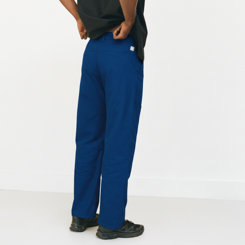 Deep-Pocket Work Pants, Blue