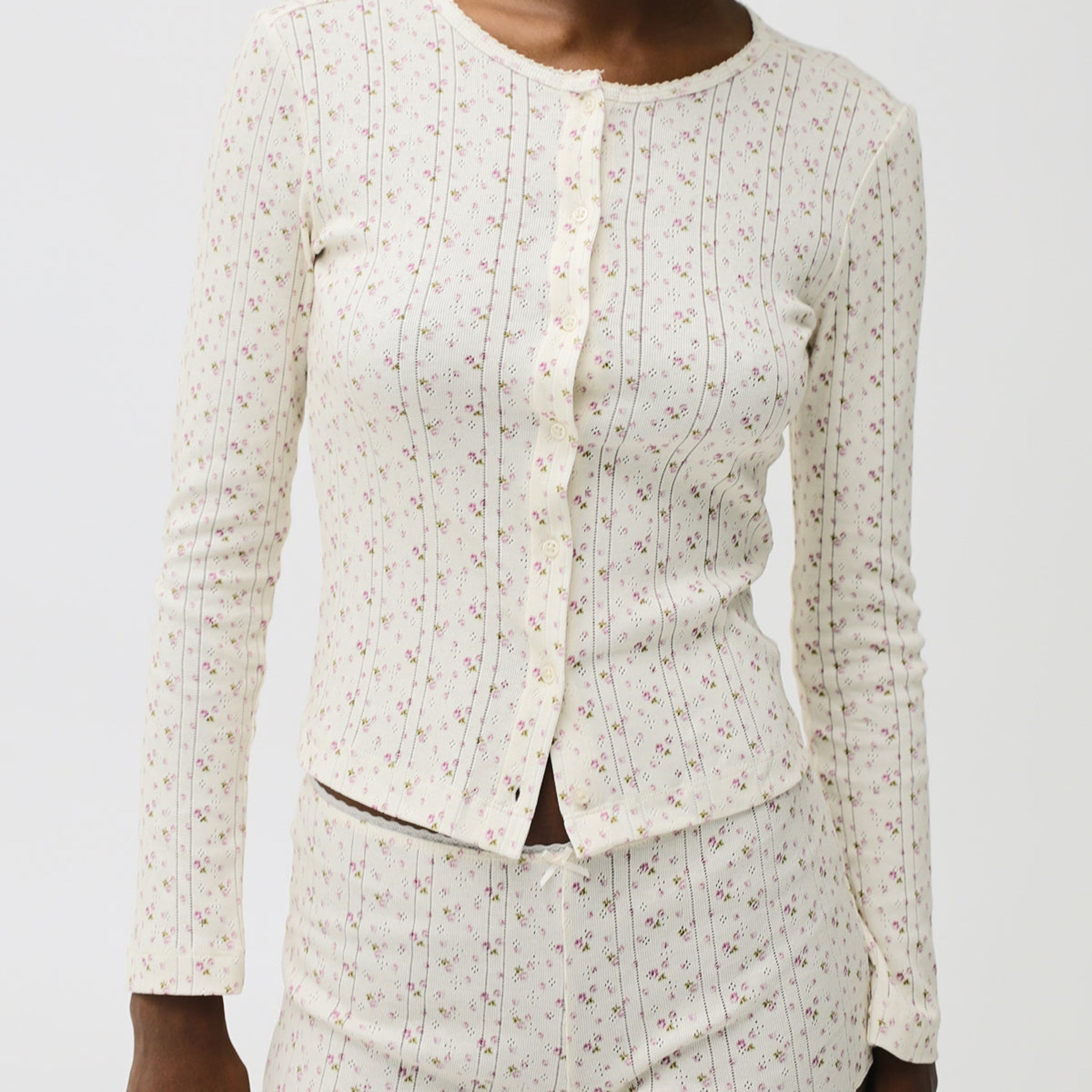 Cou Cou English Rose Cotton Cardigan