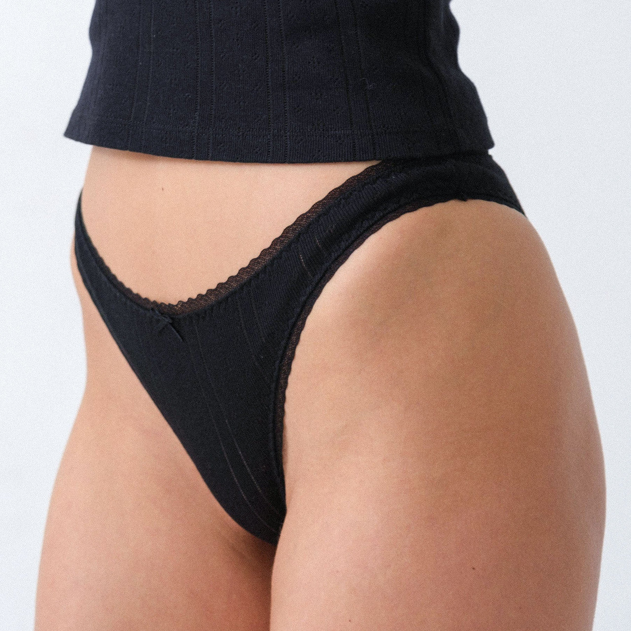 Cou Cou Black Low-Rise Underwear