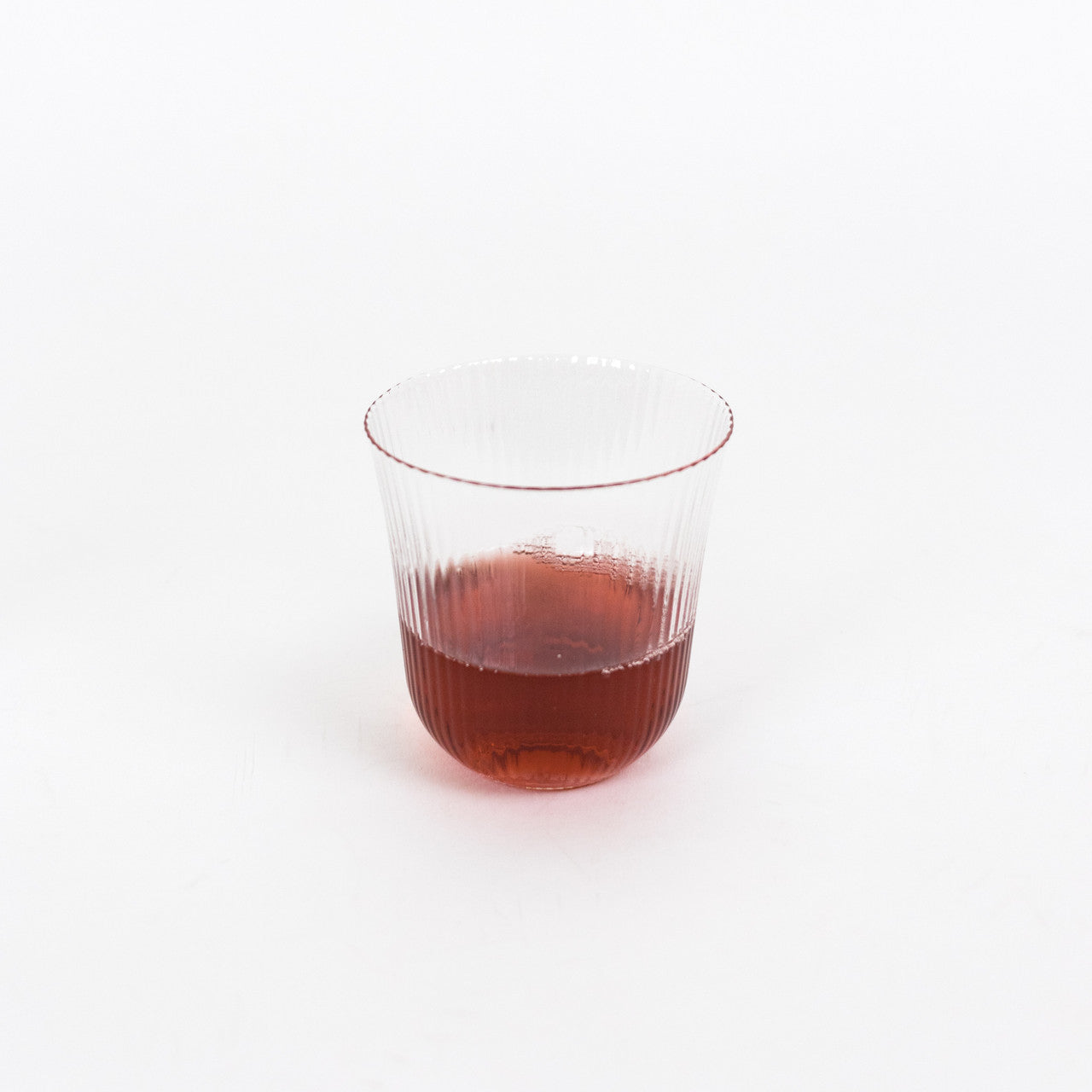 Clear Ribbed Glass Tumbler