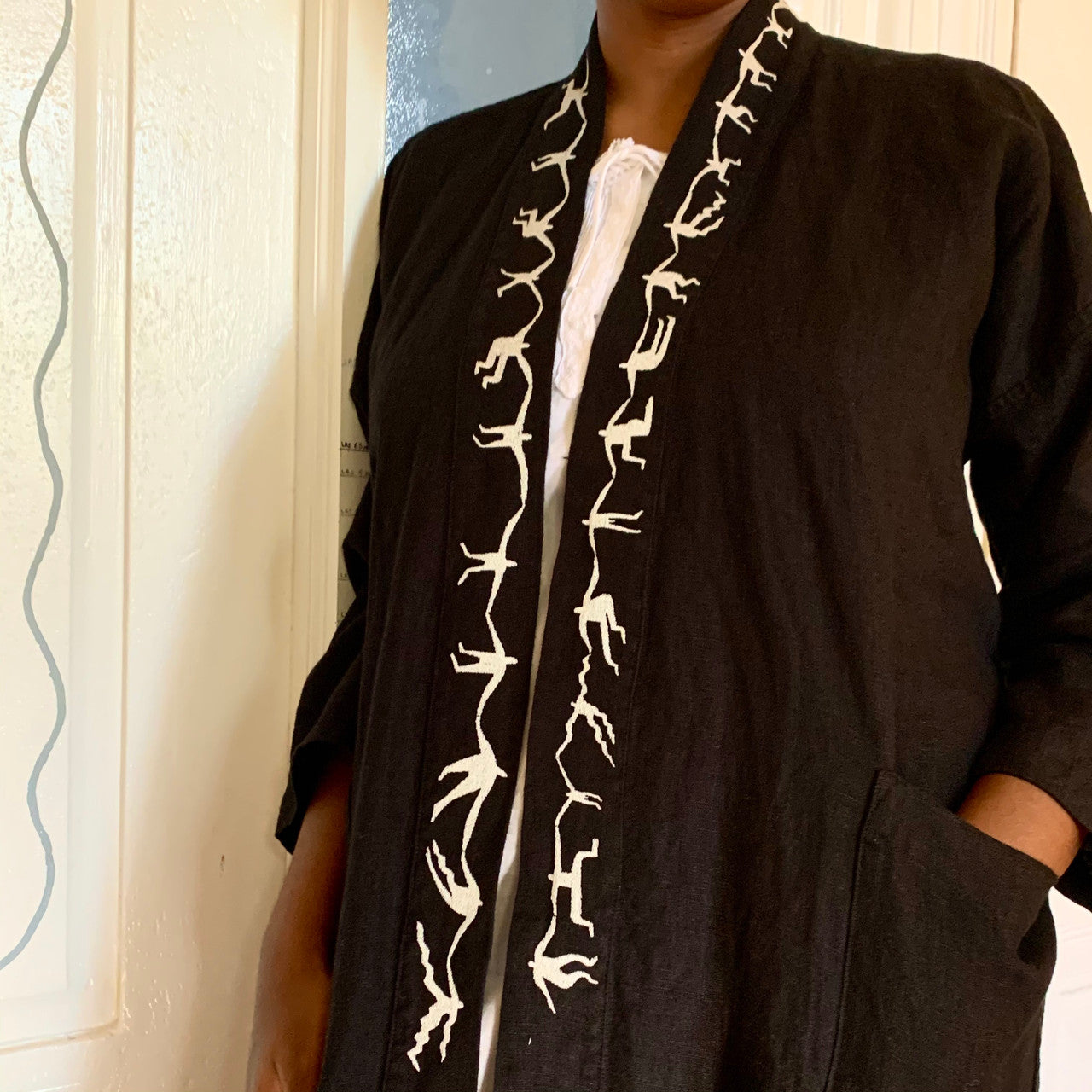 Cecile McLorin Salvant x Salter House Linen Robe, Black