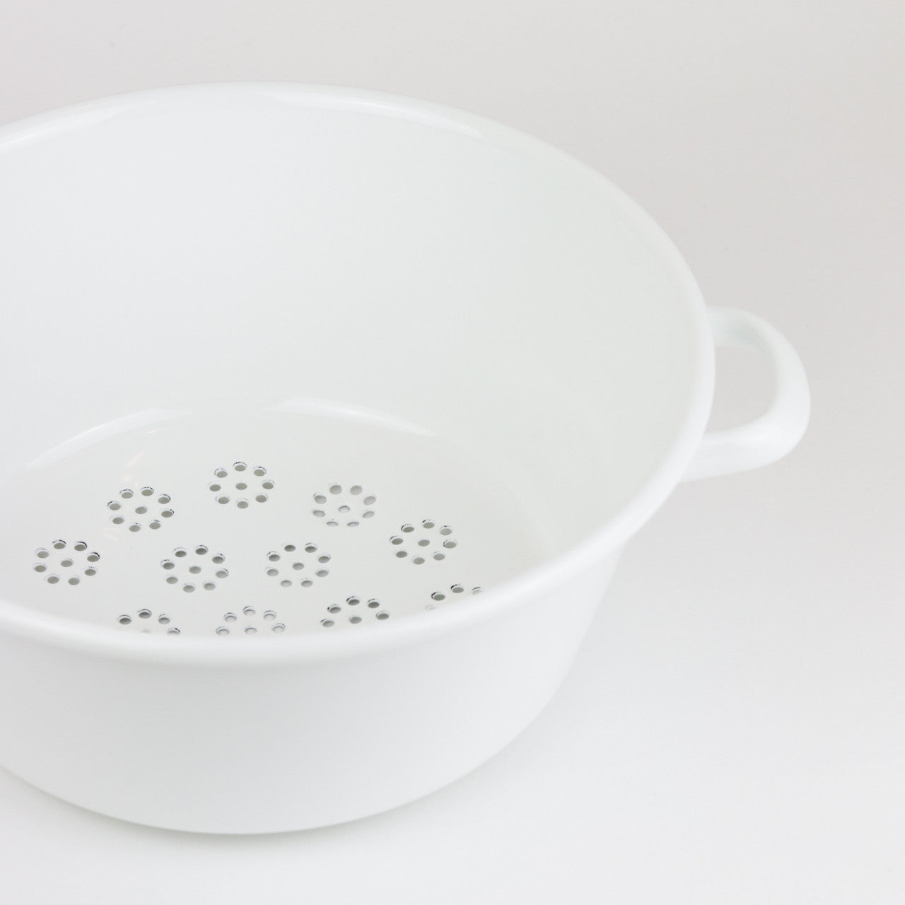 Large White Enamel Colander