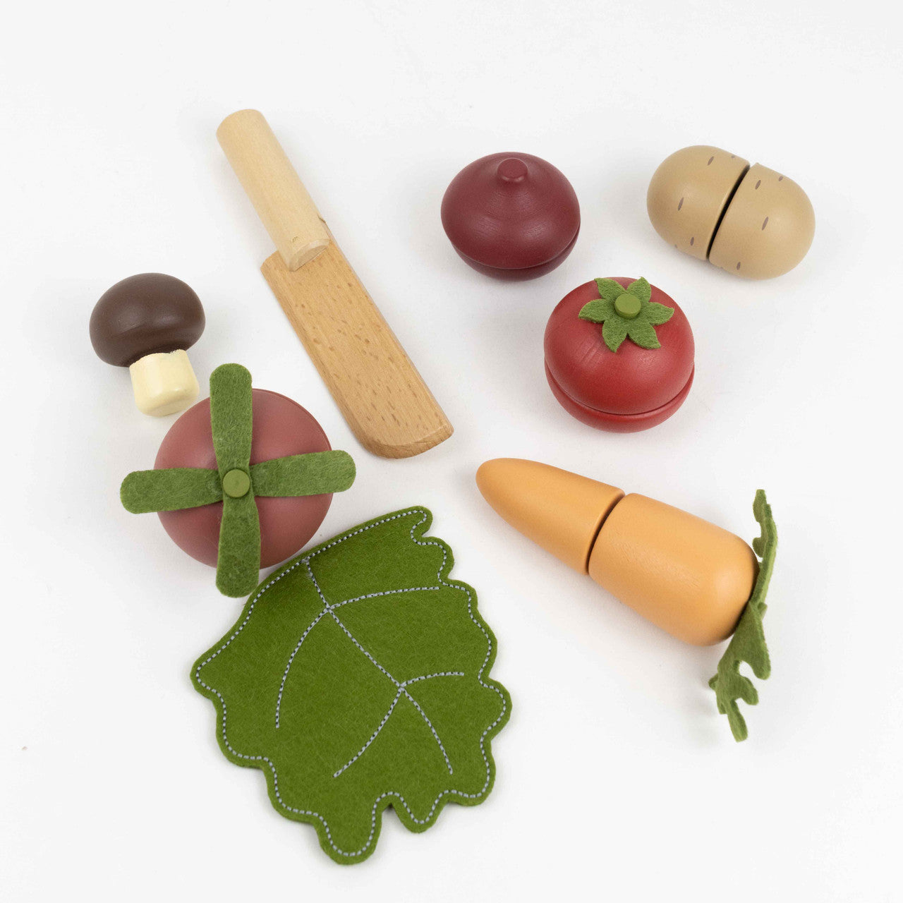 Wooden Vegetables Playset