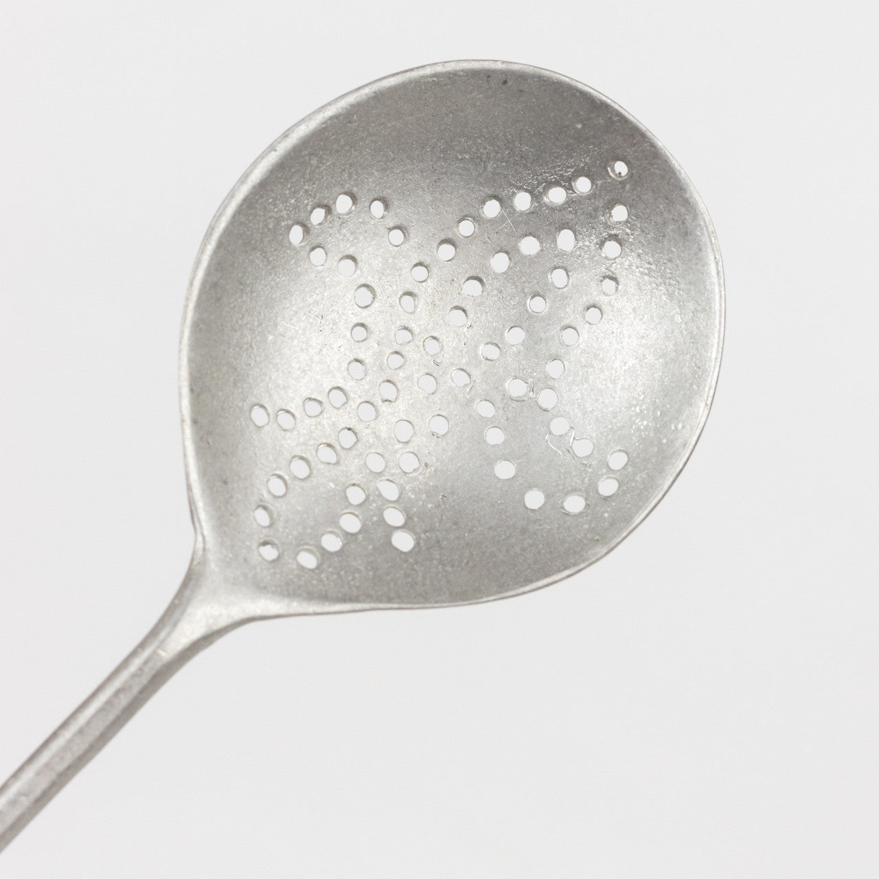 Perforated Pewter Serving Spoon