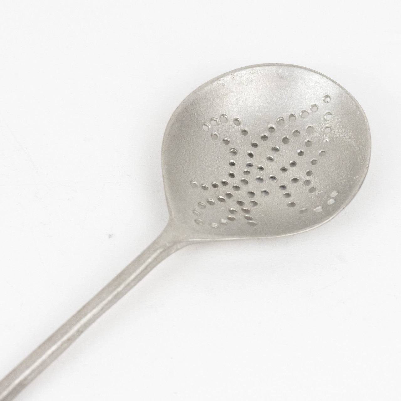 Perforated Pewter Serving Spoon