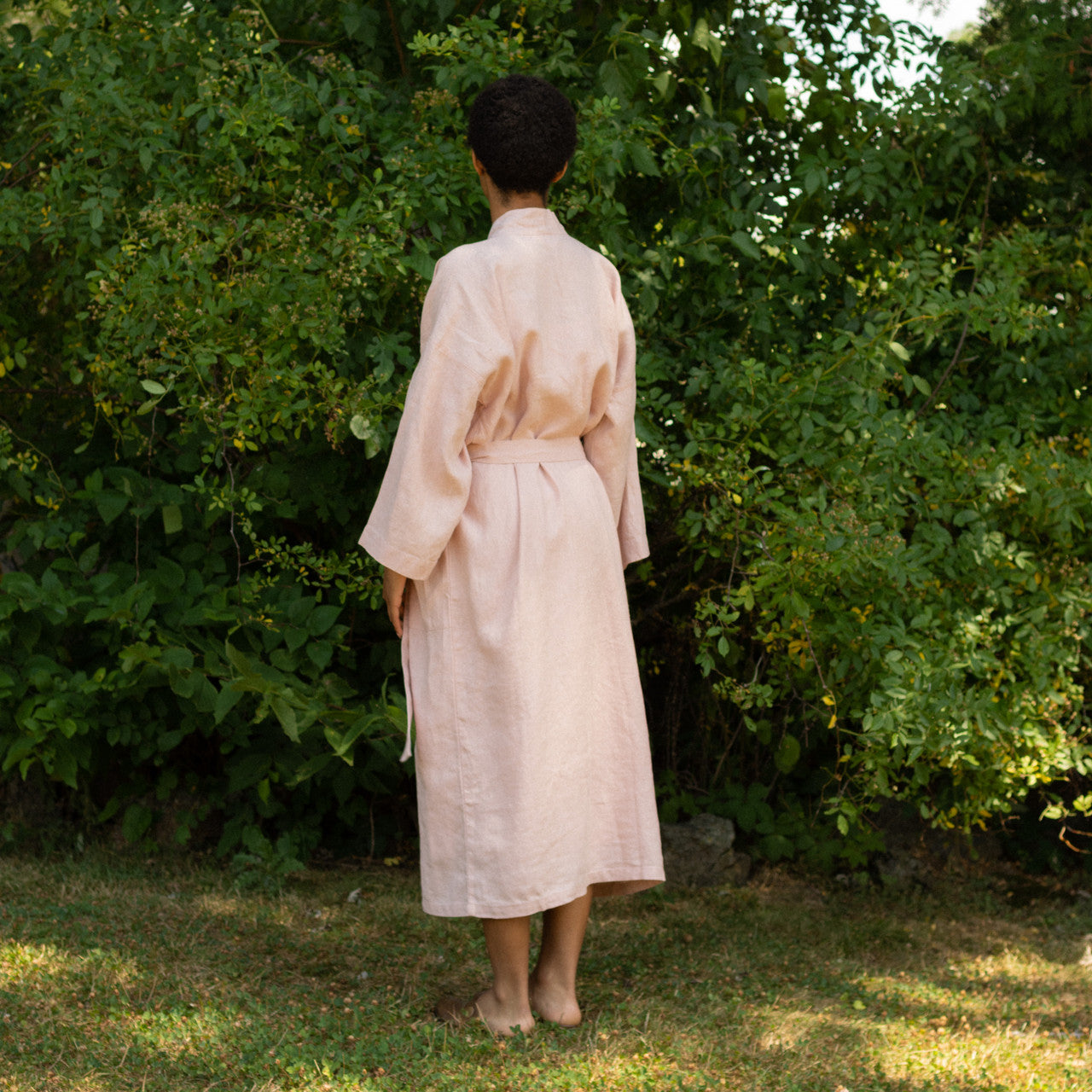 Salter House Linen Robe, Misty Rose