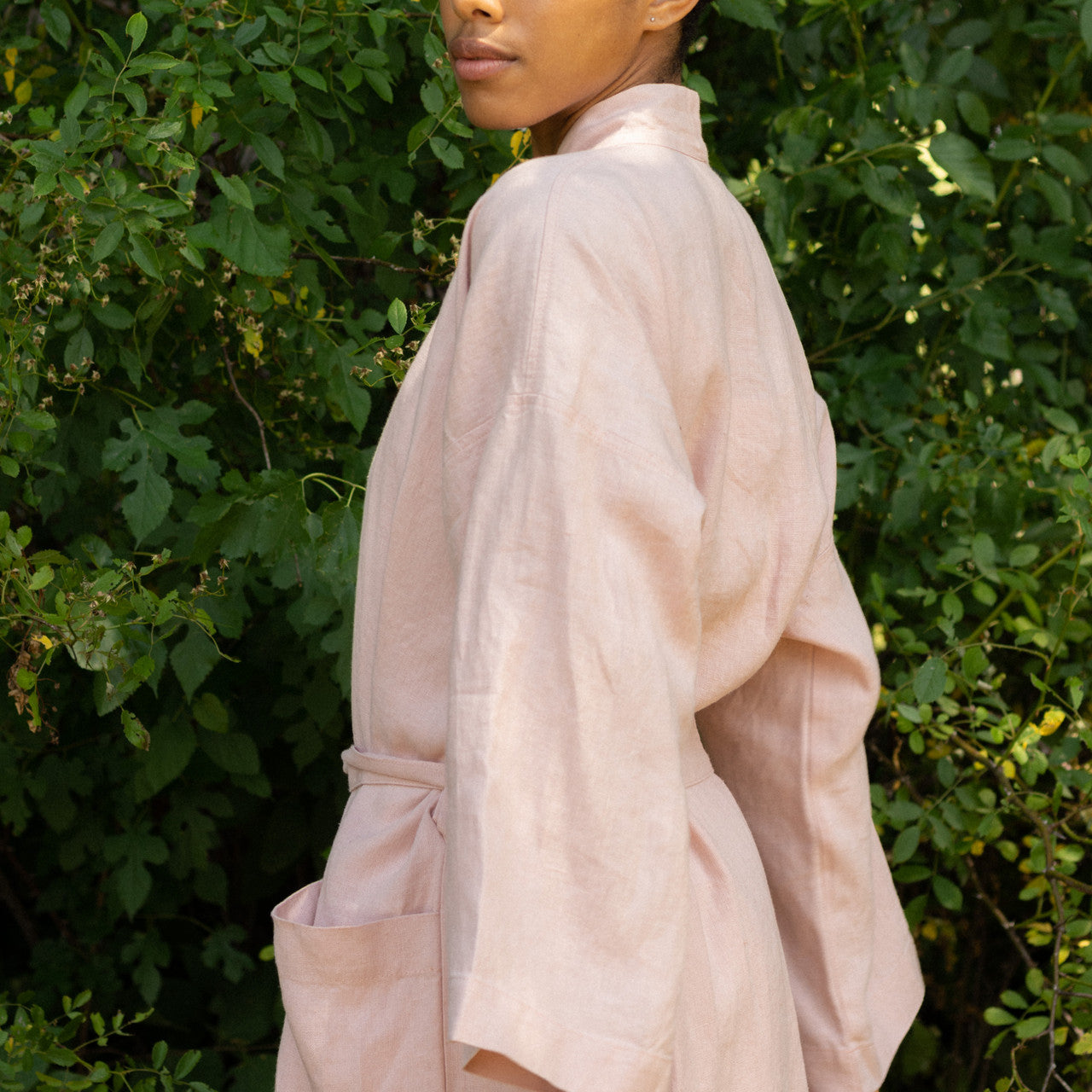 Salter House Linen Robe, Misty Rose