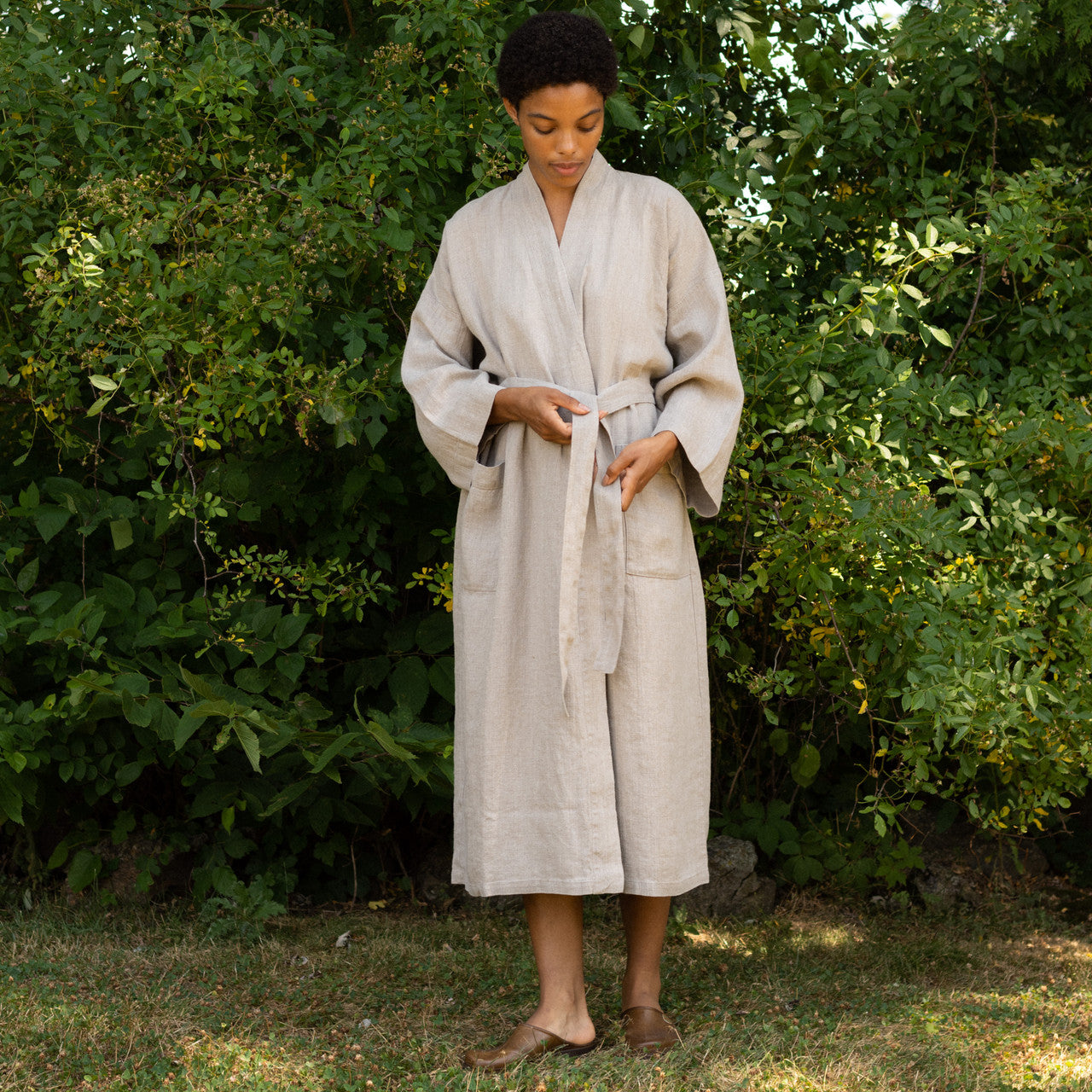 Salter House Linen Robe, Natural