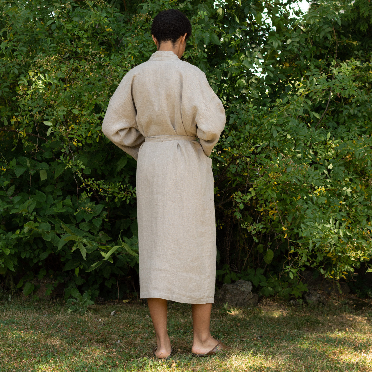 Salter House Linen Robe, Natural