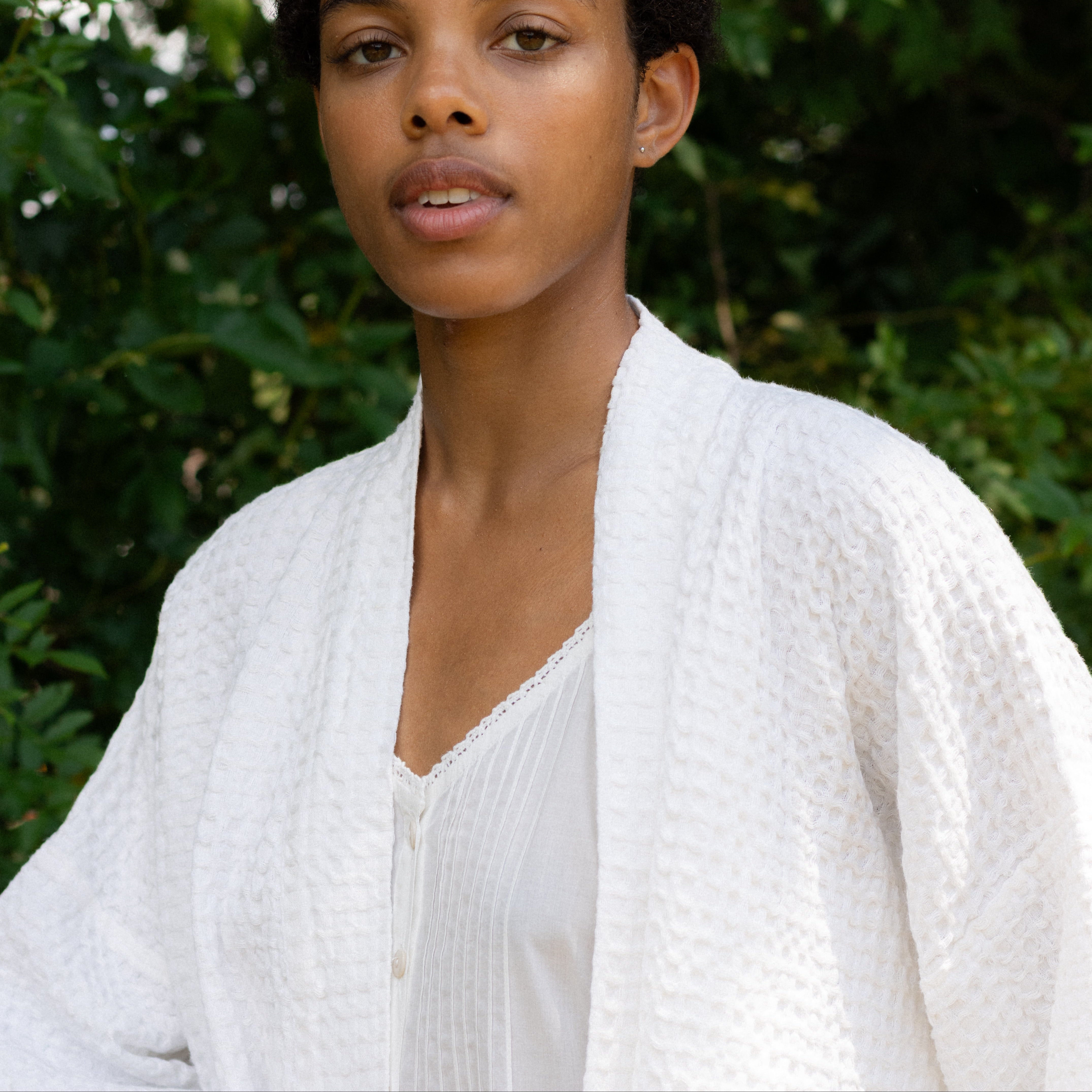 Cotton & Linen Honeycomb Waffle Robe