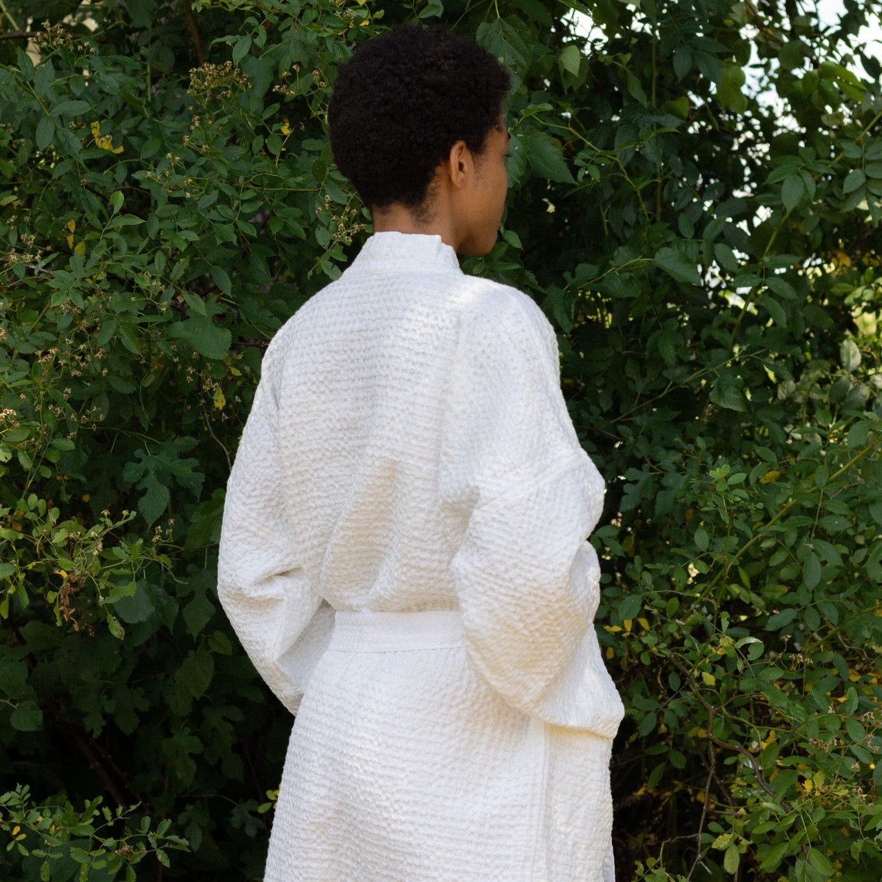 Cotton & Linen Honeycomb Waffle Robe