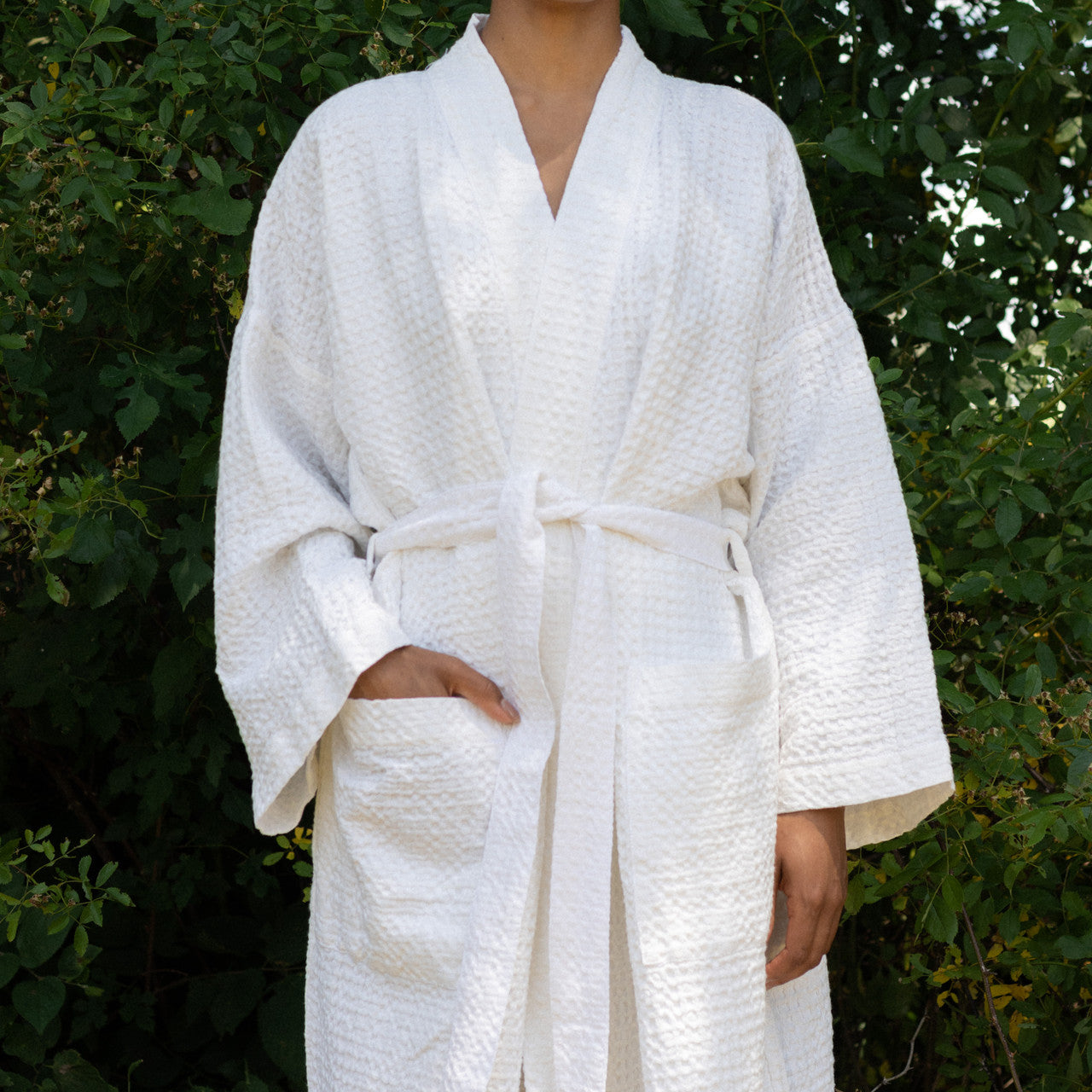 Cotton & Linen Honeycomb Waffle Robe