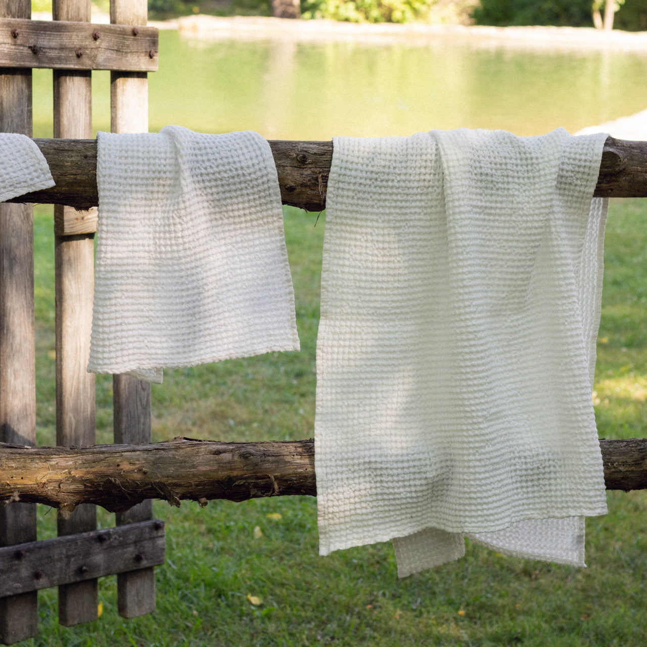 Cotton & Linen Honeycomb Waffle Towels