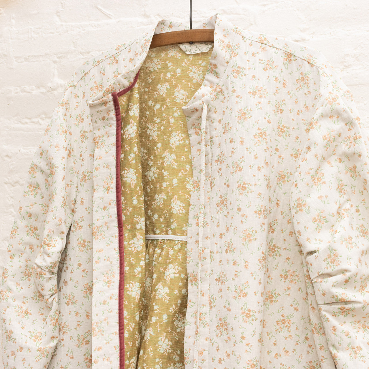 One-of-a-kind Pink Brocade Studio Coat