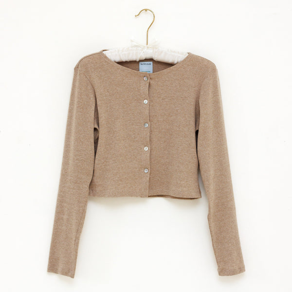 トップス seed and soil Organic cotton cardigan Organic Cotton Cardigan, Butterscotch – Salter House