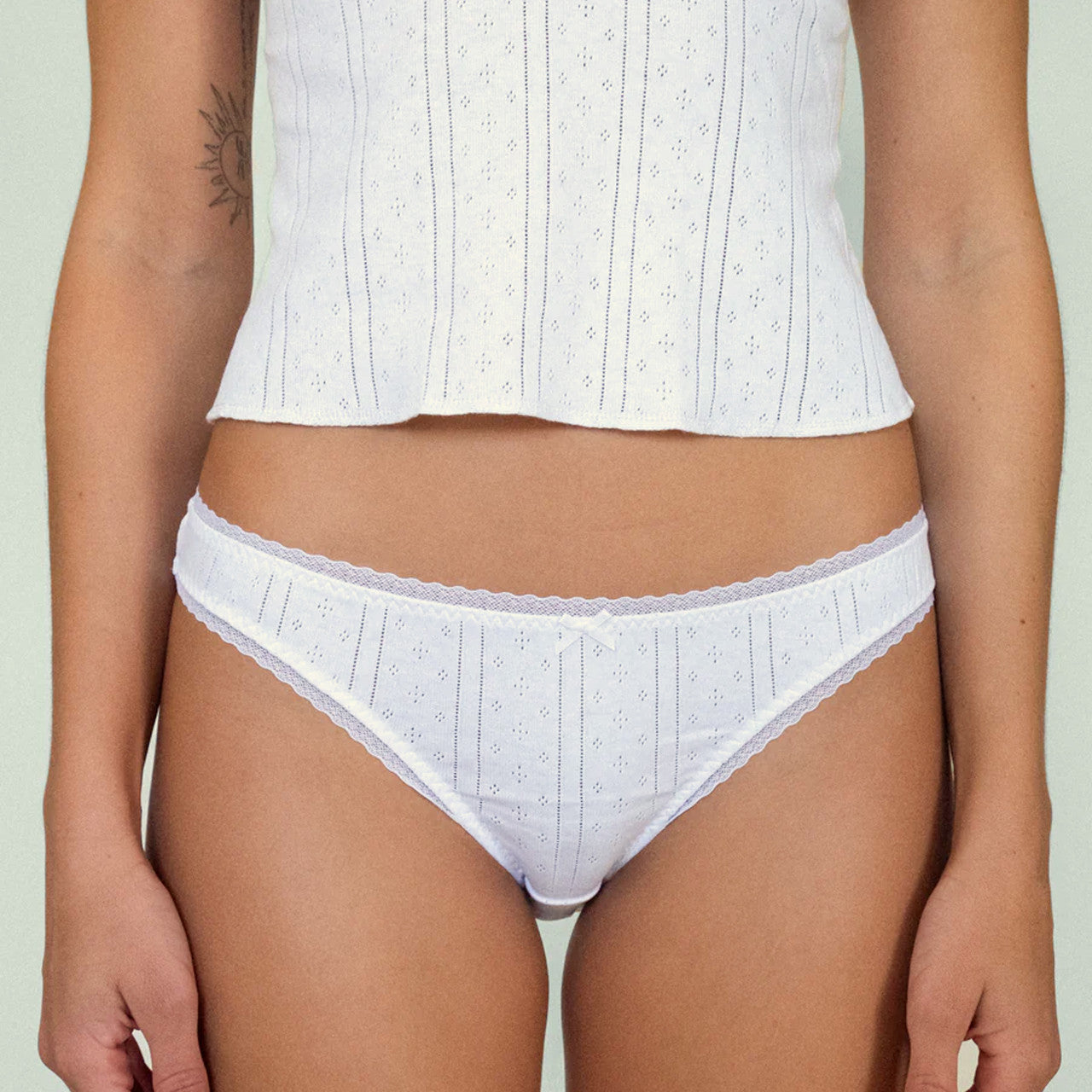 Cou Cou White Low-Rise Underwear