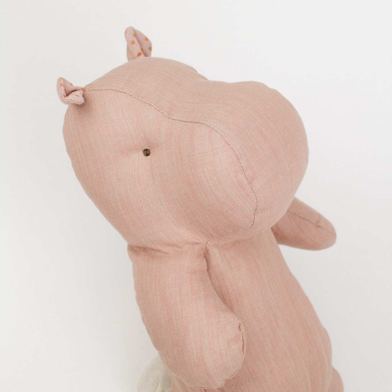 Dusty Rose Stuffed Hippo