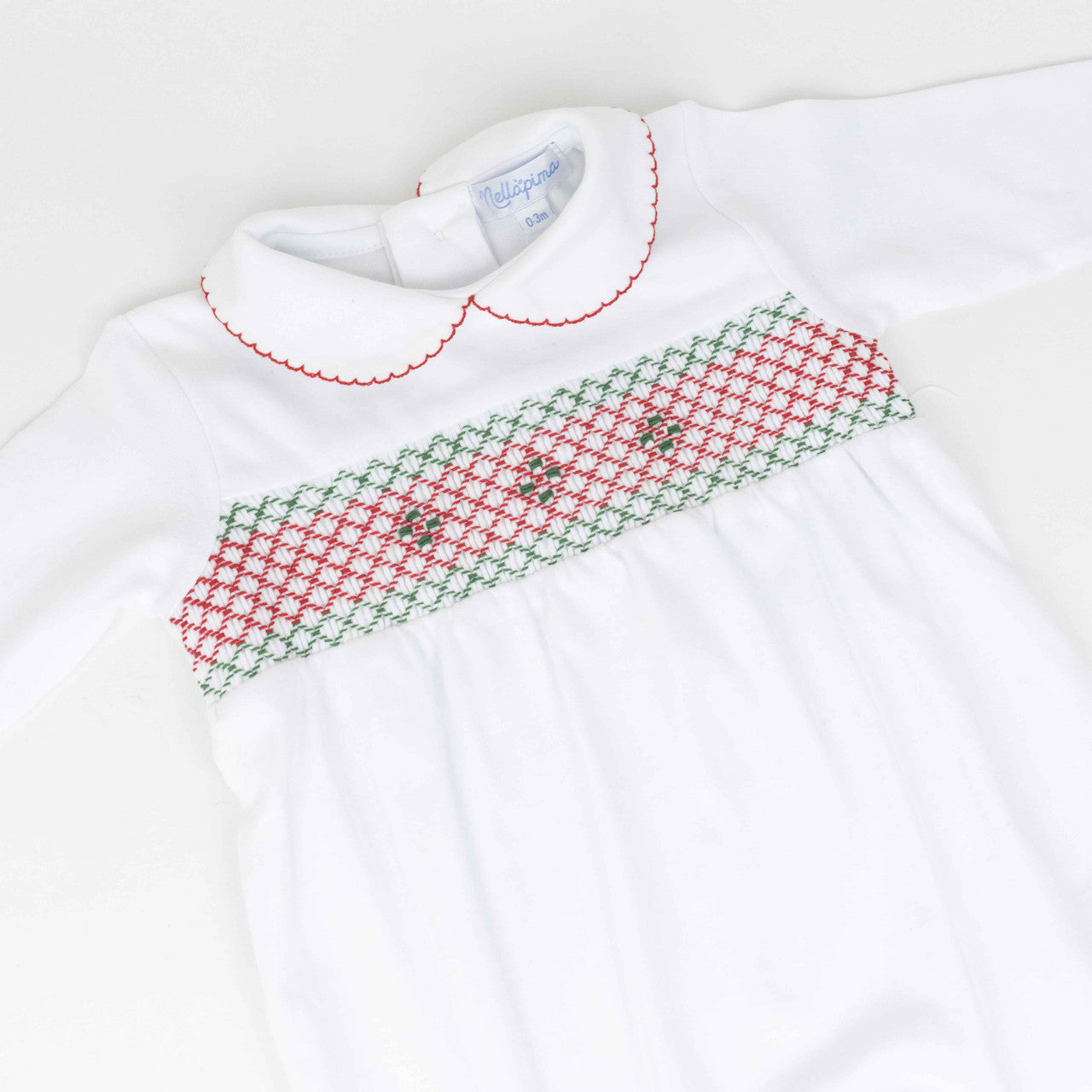 Nella Pima Smocked Christmas Footie