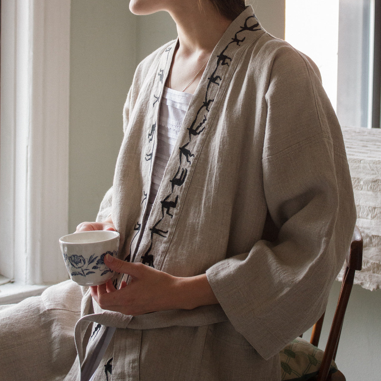 Cecile McLorin Salvant x Salter House Linen Robe, Natural