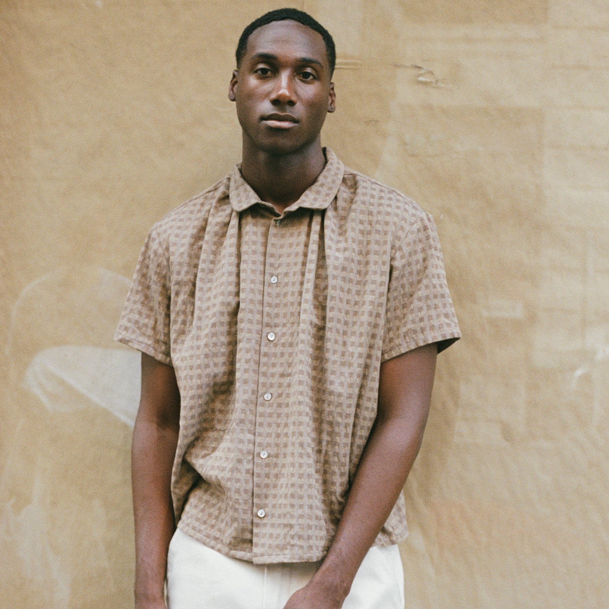 Mud Short Sleeve Shirred Shirt